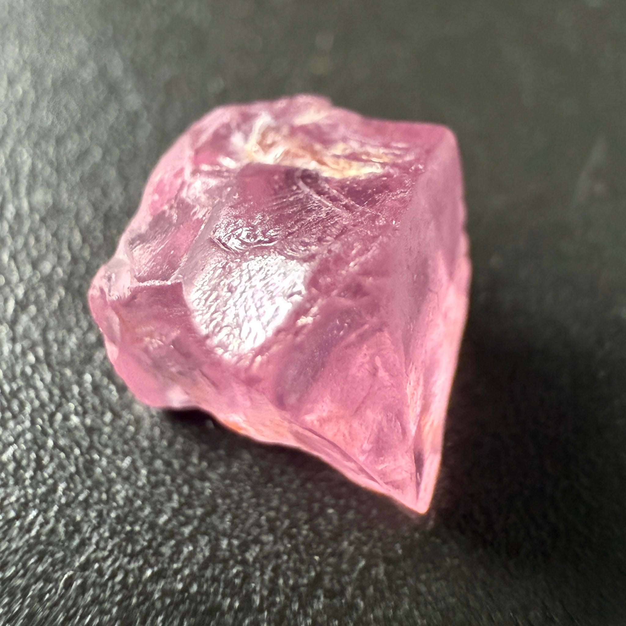 Pink Spinel, Sleepy Baby Pink Colour, 2.71ct, Tanzania, Untreated Unheated, silk giving a milky effect. Very slight crack right on the outside of the stone