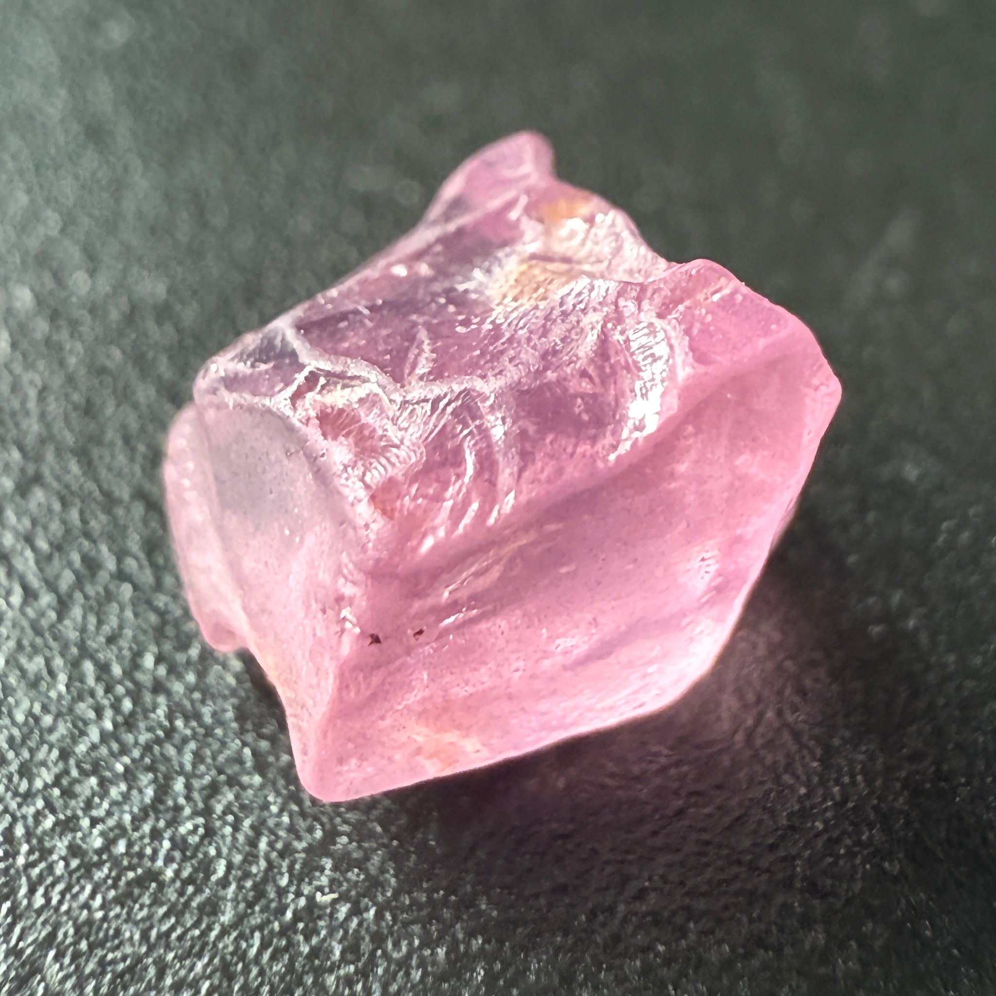 Pink Spinel, Sleepy Baby Pink Colour, 2.71ct, Tanzania, Untreated Unheated, silk giving a milky effect. Very slight crack right on the outside of the stone
