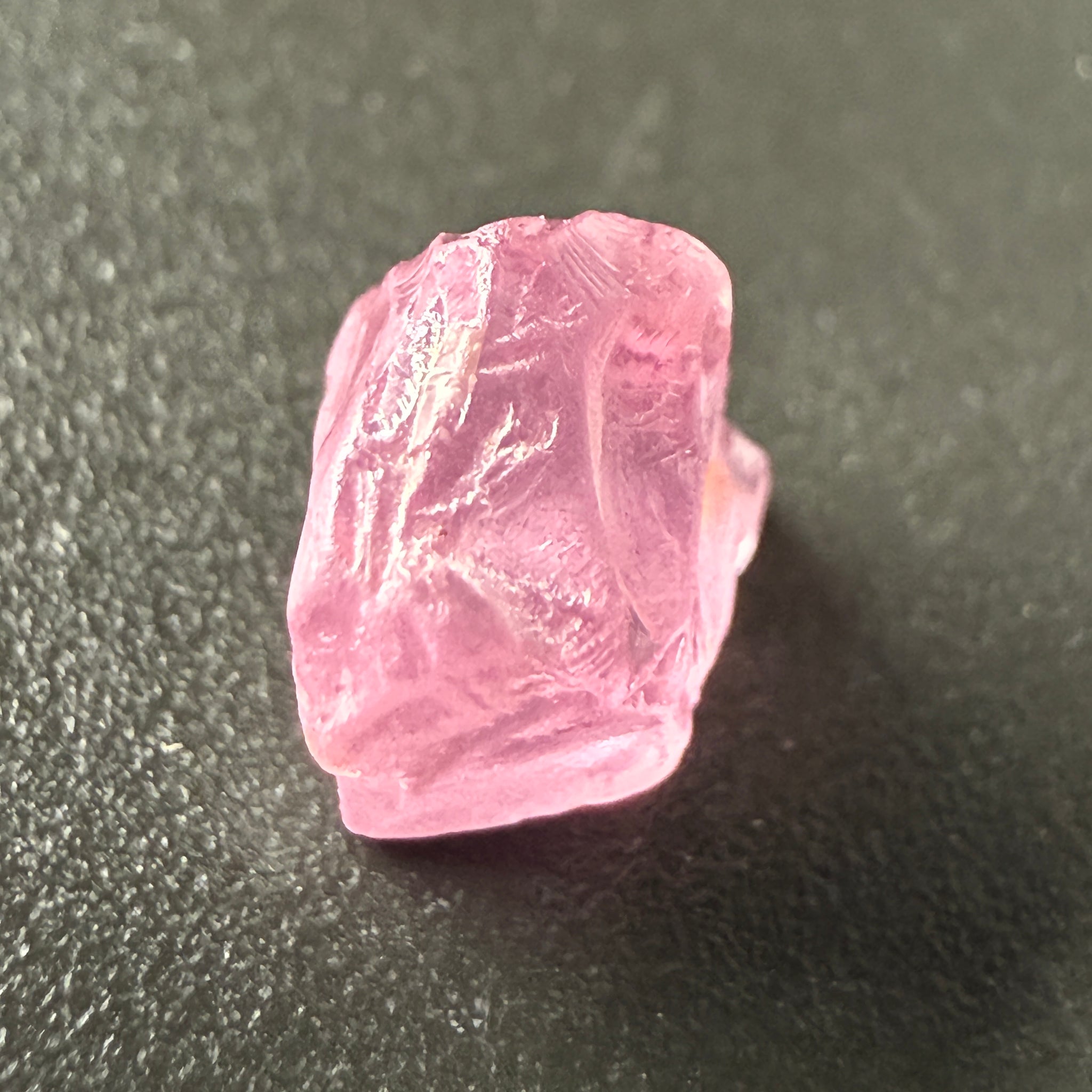 Pink Spinel, Sleepy Baby Pink Colour, 2.71ct, Tanzania, Untreated Unheated, silk giving a milky effect. Very slight crack right on the outside of the stone