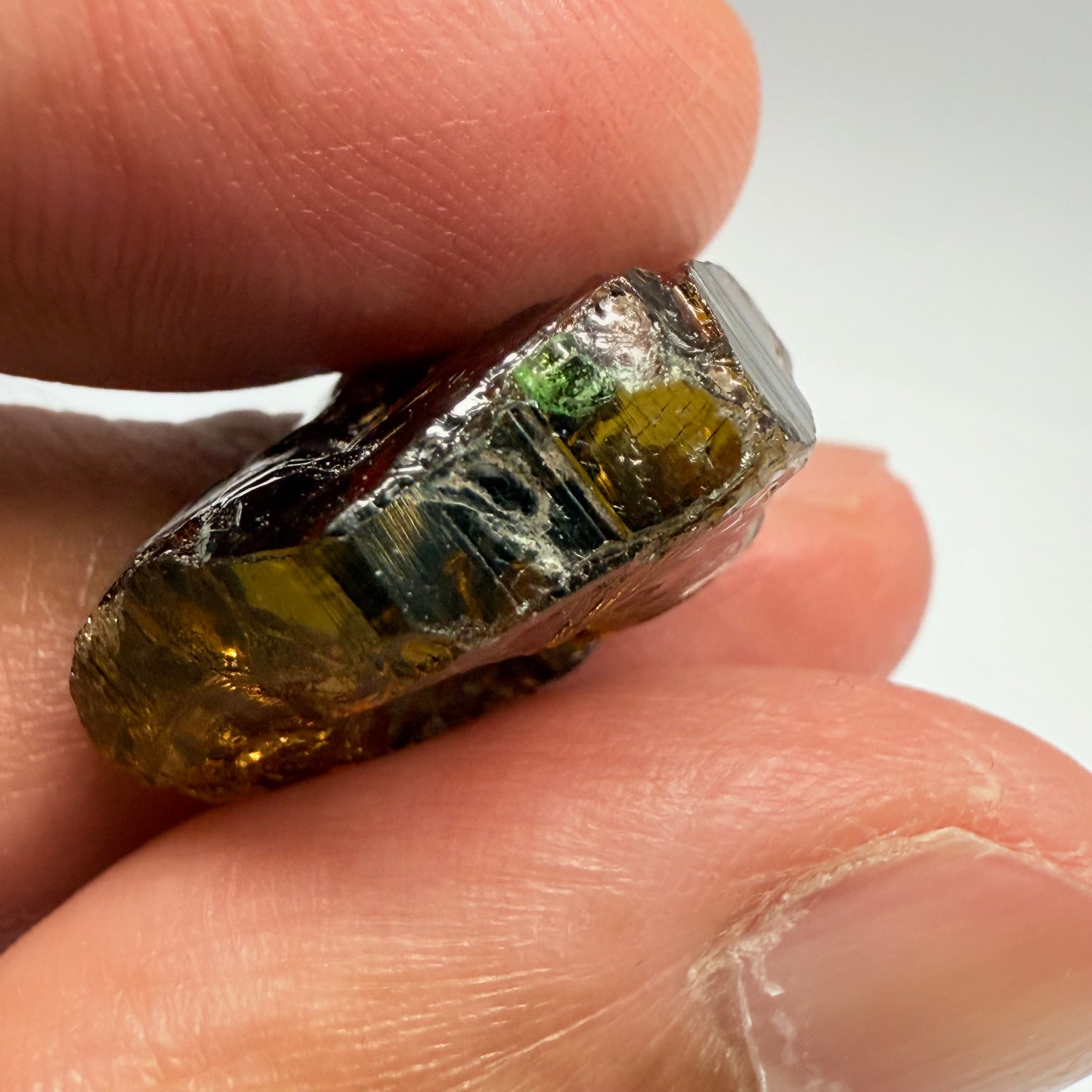 Tourmaline, 26.07ct, Morogoro, Tanzania, Untreated Unheated, vvs-if with some cracks on the outside skin, flat shape, good for setting as is in jewellery