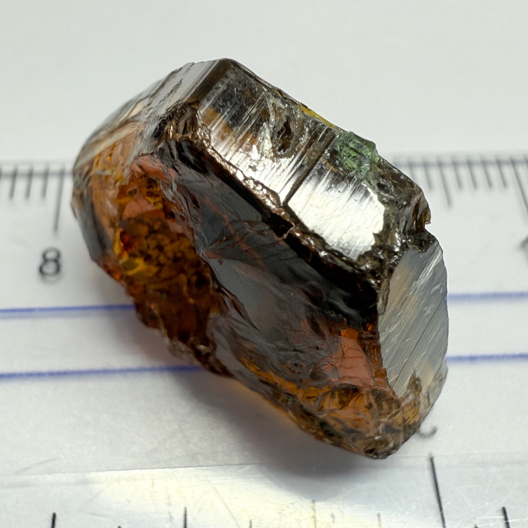 Tourmaline, 26.07ct, Morogoro, Tanzania, Untreated Unheated, vvs-if with some cracks on the outside skin, flat shape, good for setting as is in jewellery