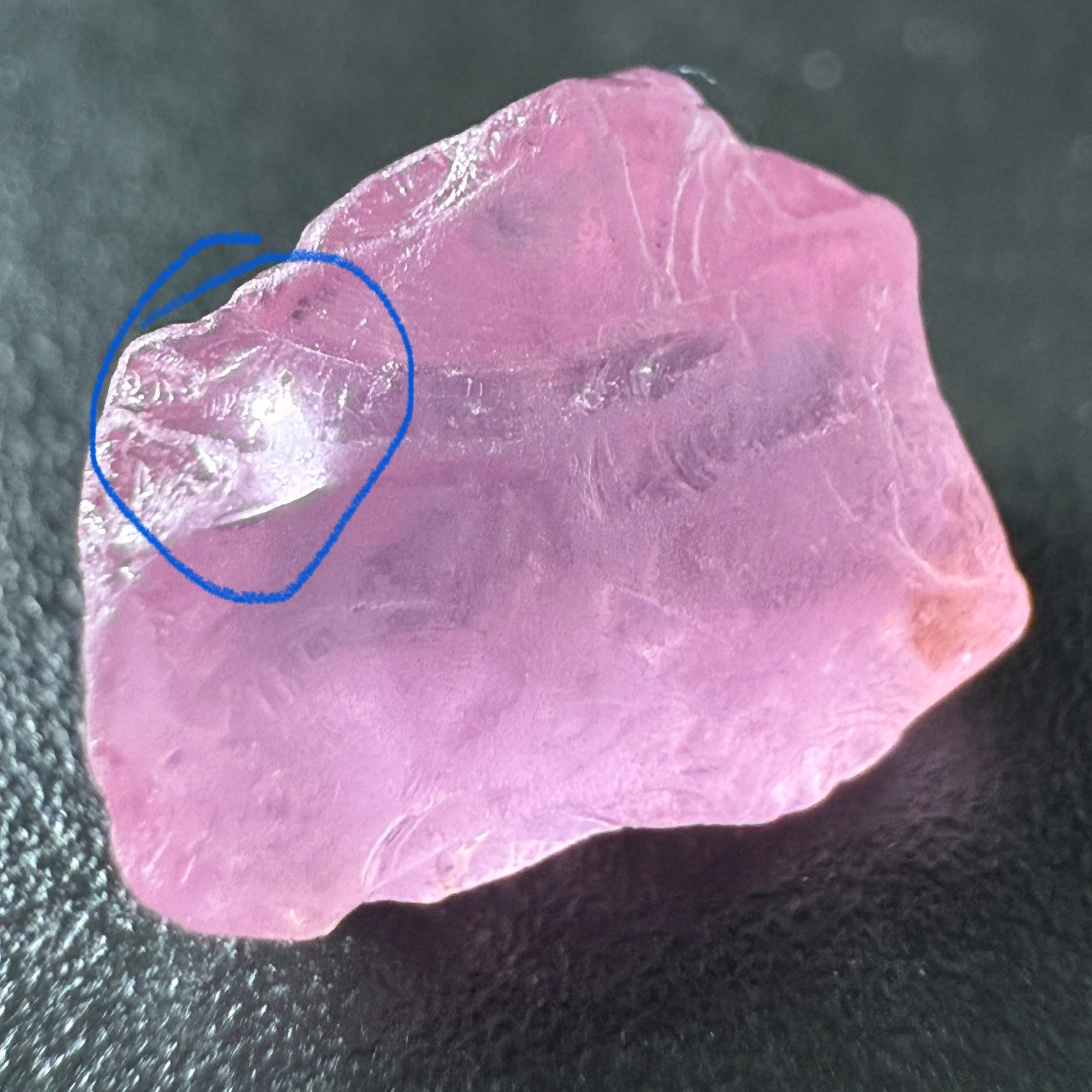 Pink Spinel, Sleepy Baby Pink Colour, 3.03ct, Tanzania, Untreated Unheated, silk giving a milky effect. Very slight crack right on the outside of the stone