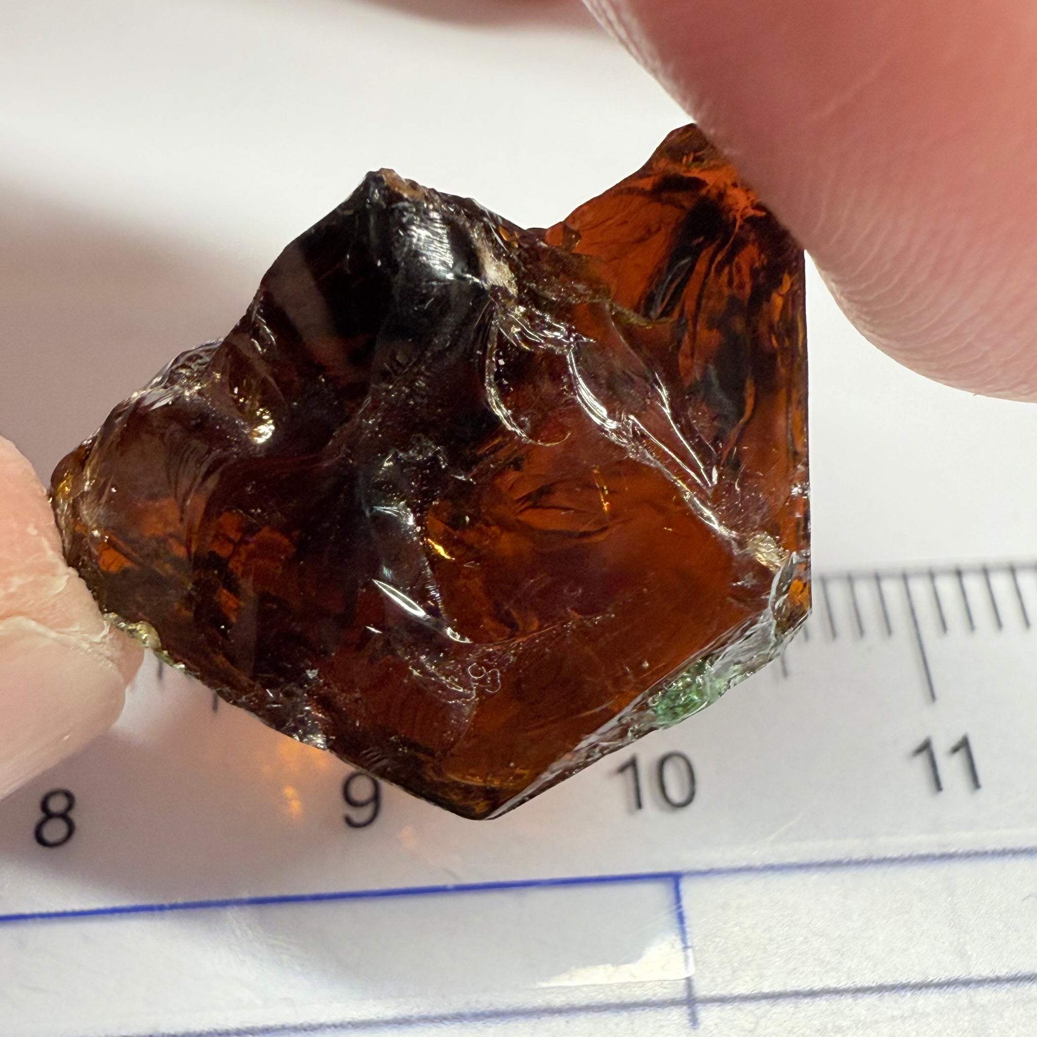 Tourmaline, 26.07ct, Morogoro, Tanzania, Untreated Unheated, vvs-if with some cracks on the outside skin, flat shape, good for setting as is in jewellery