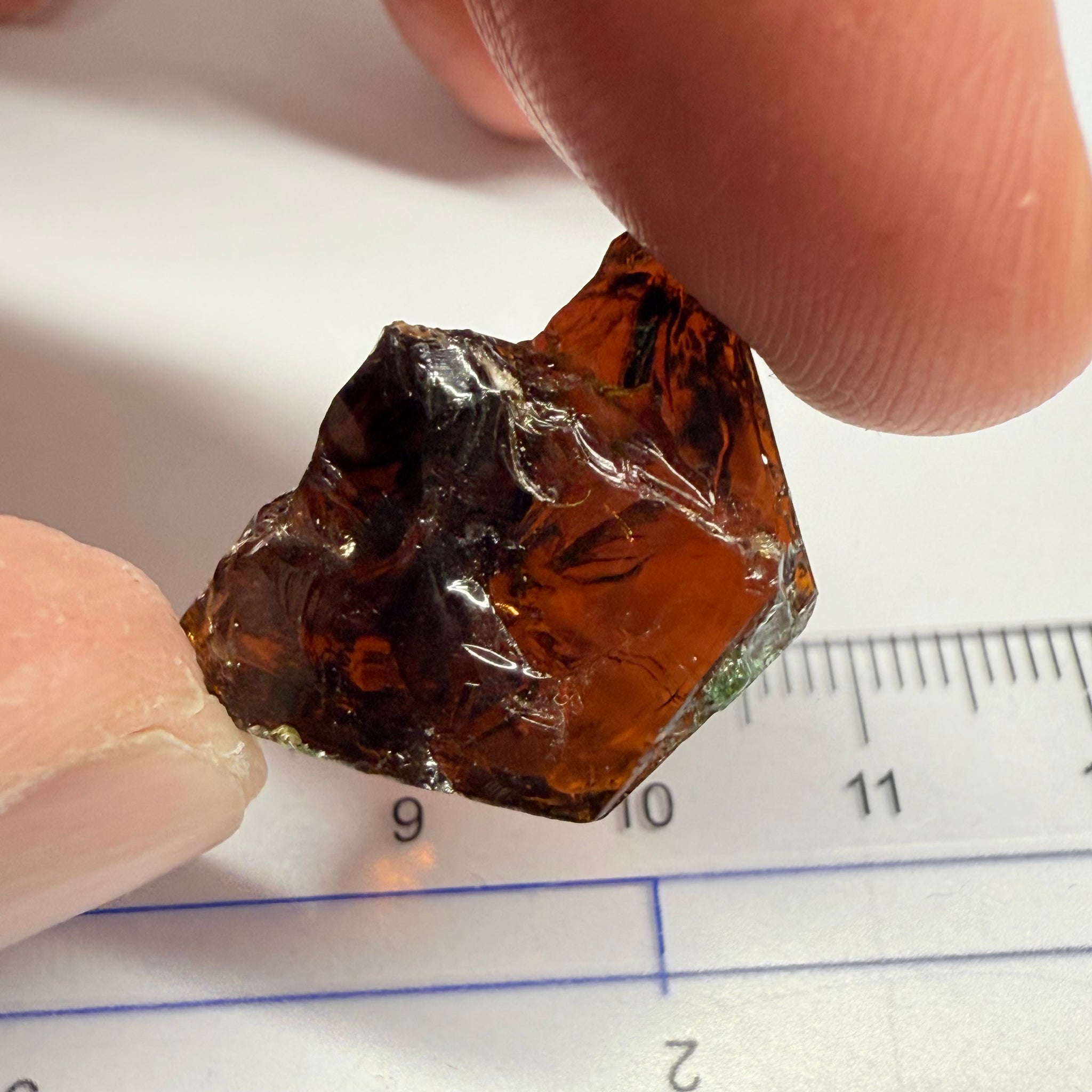 Tourmaline, 26.07ct, Morogoro, Tanzania, Untreated Unheated, vvs-if with some cracks on the outside skin, flat shape, good for setting as is in jewellery