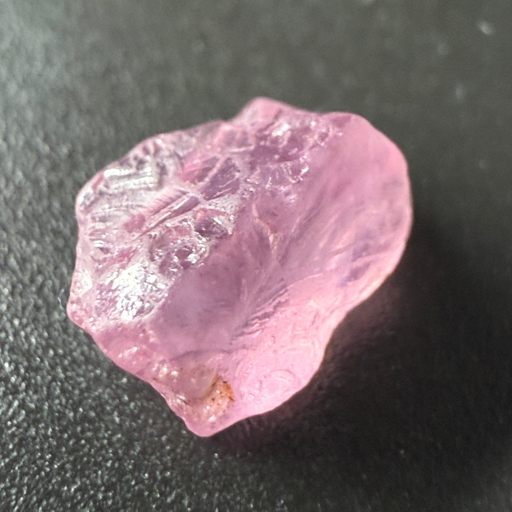 Pink Spinel, Sleepy Baby Pink Colour, 3.03ct, Tanzania, Untreated Unheated, silk giving a milky effect. Very slight crack right on the outside of the stone