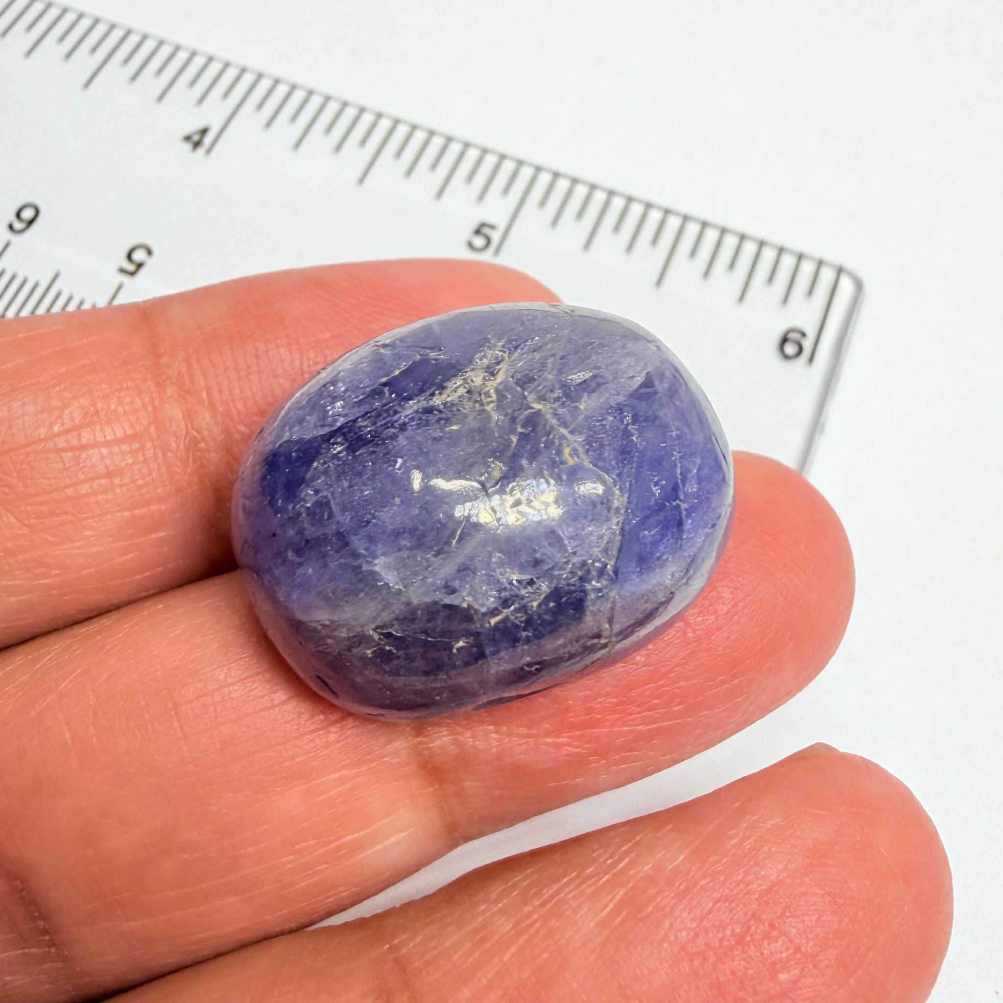 Tanzanite Cabochon, 72.18ct, Merelani, Tanzania, Gently Heated