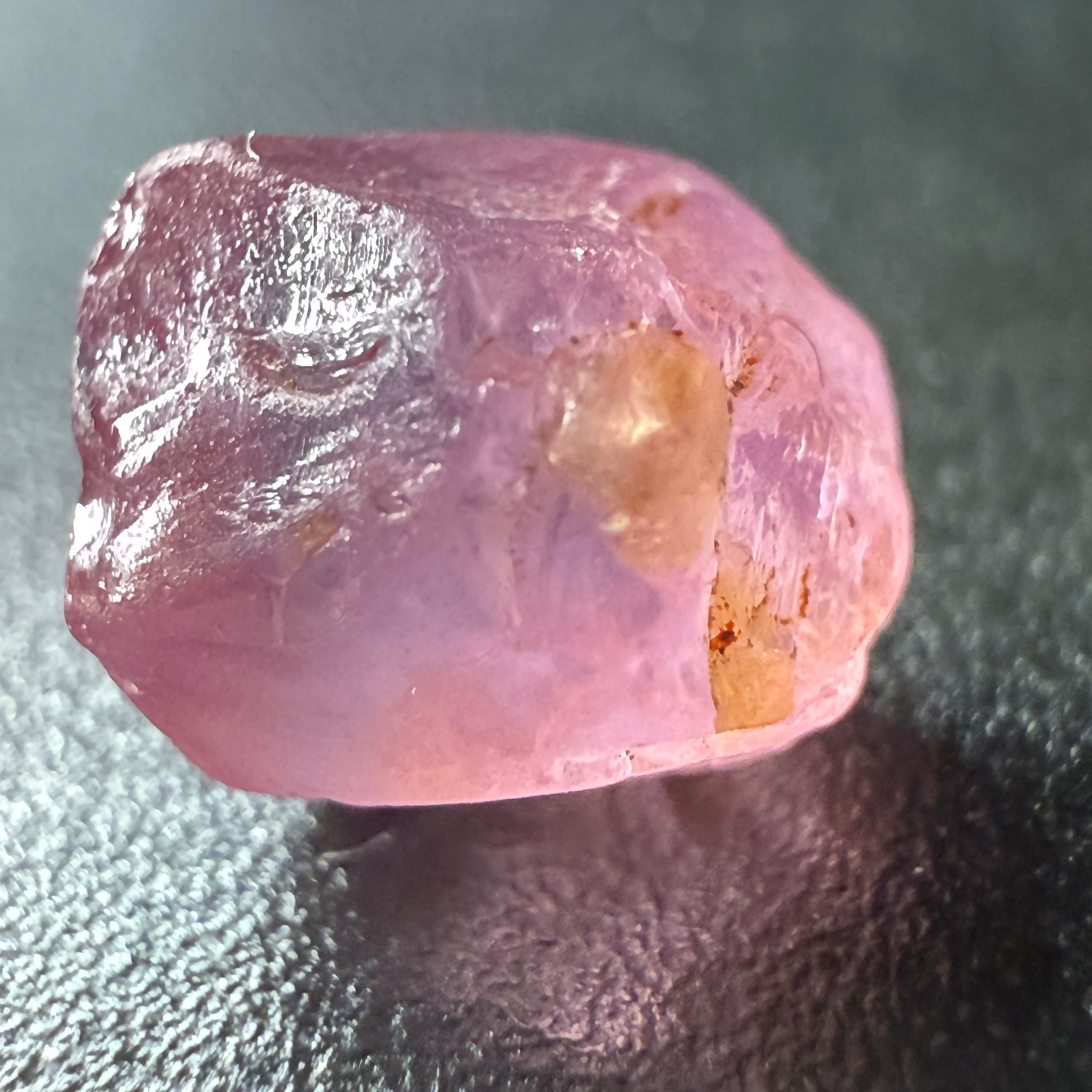 Pink Spinel, Sleepy Baby Pink Colour, 1.95ct, Tanzania, Untreated Unheated, silk giving a milky effect. Very slight crack right on the outside of the stone