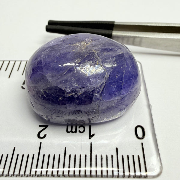 Tanzanite Cabochon, 72.18ct, Merelani, Tanzania, Gently Heated