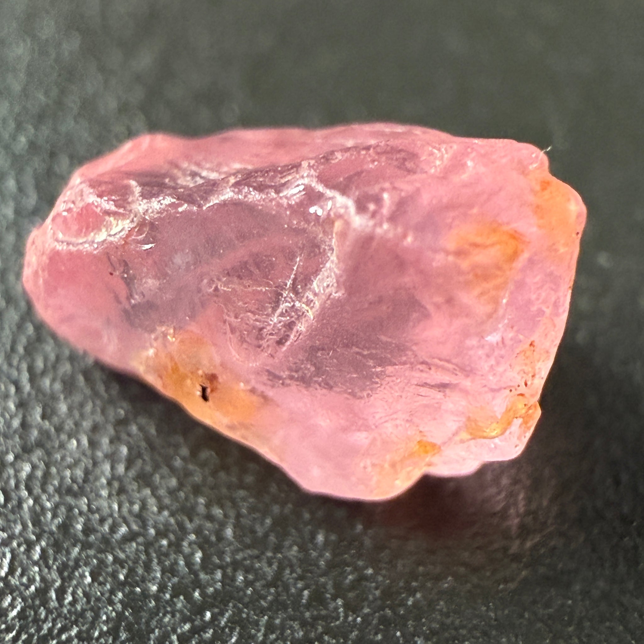 Pink Spinel, Sleepy Baby Pink Colour, 1.77ct, Tanzania, Untreated Unheated, silk giving a milky effect. Very slight crack on the outside of the stone