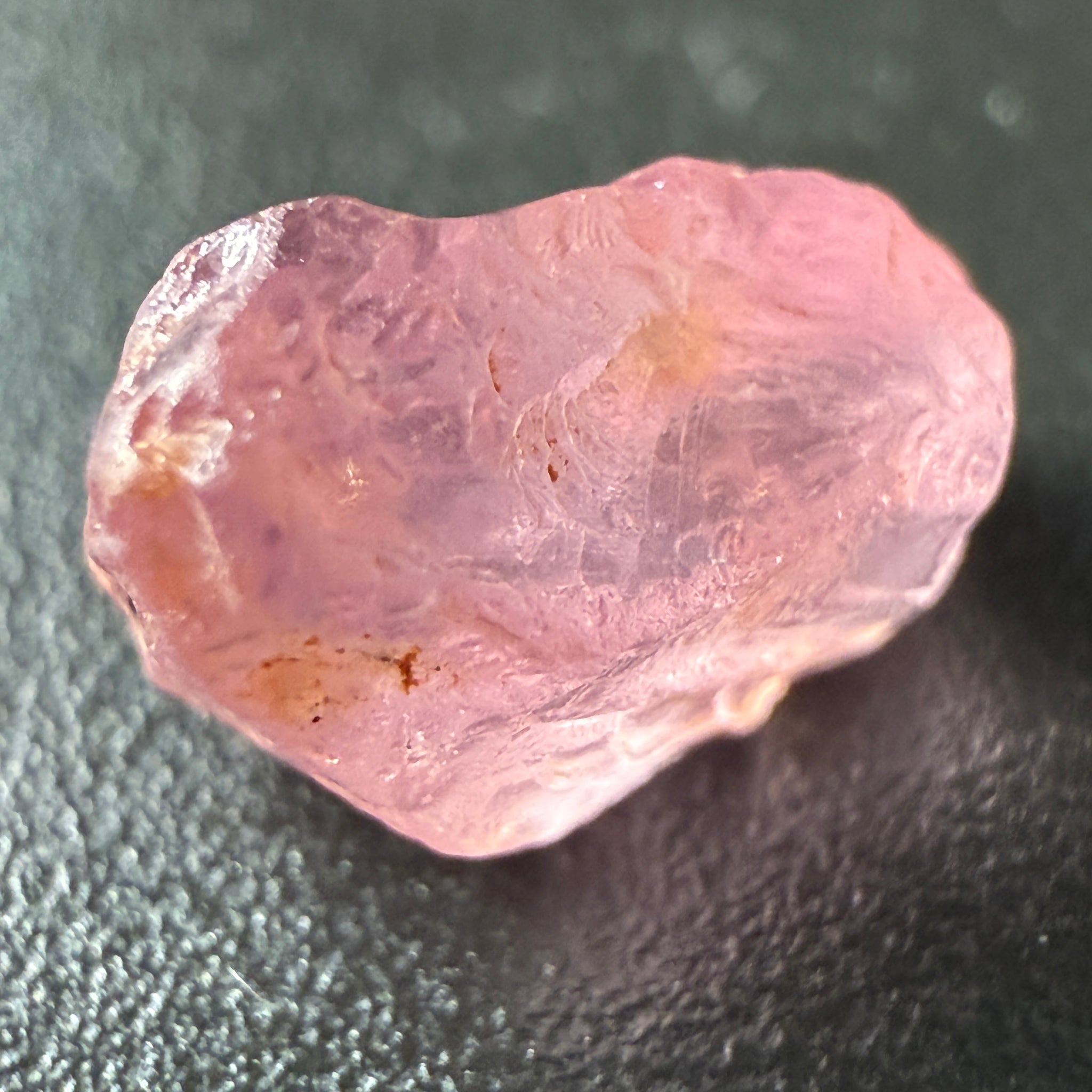Pink Spinel, Sleepy Baby Pink Colour, 1.77ct, Tanzania, Untreated Unheated, silk giving a milky effect. Very slight crack on the outside of the stone