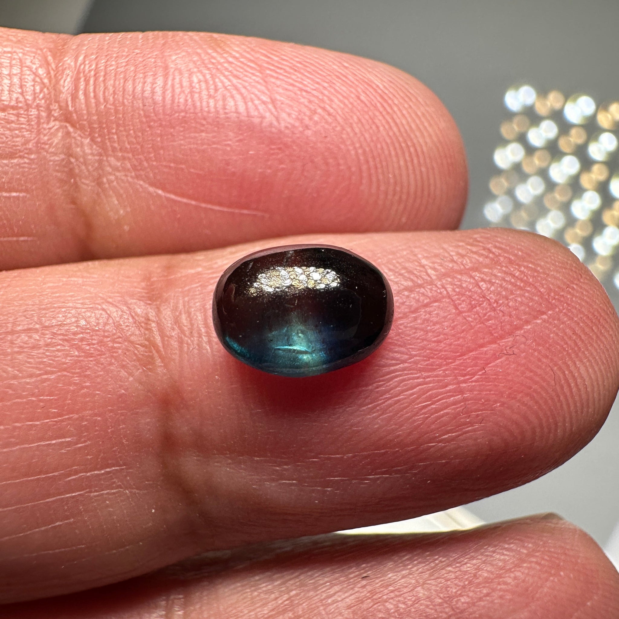 Sapphire Cabochon, 2.39ct, Umba Valley, Tanzania. Untreated Unheated.