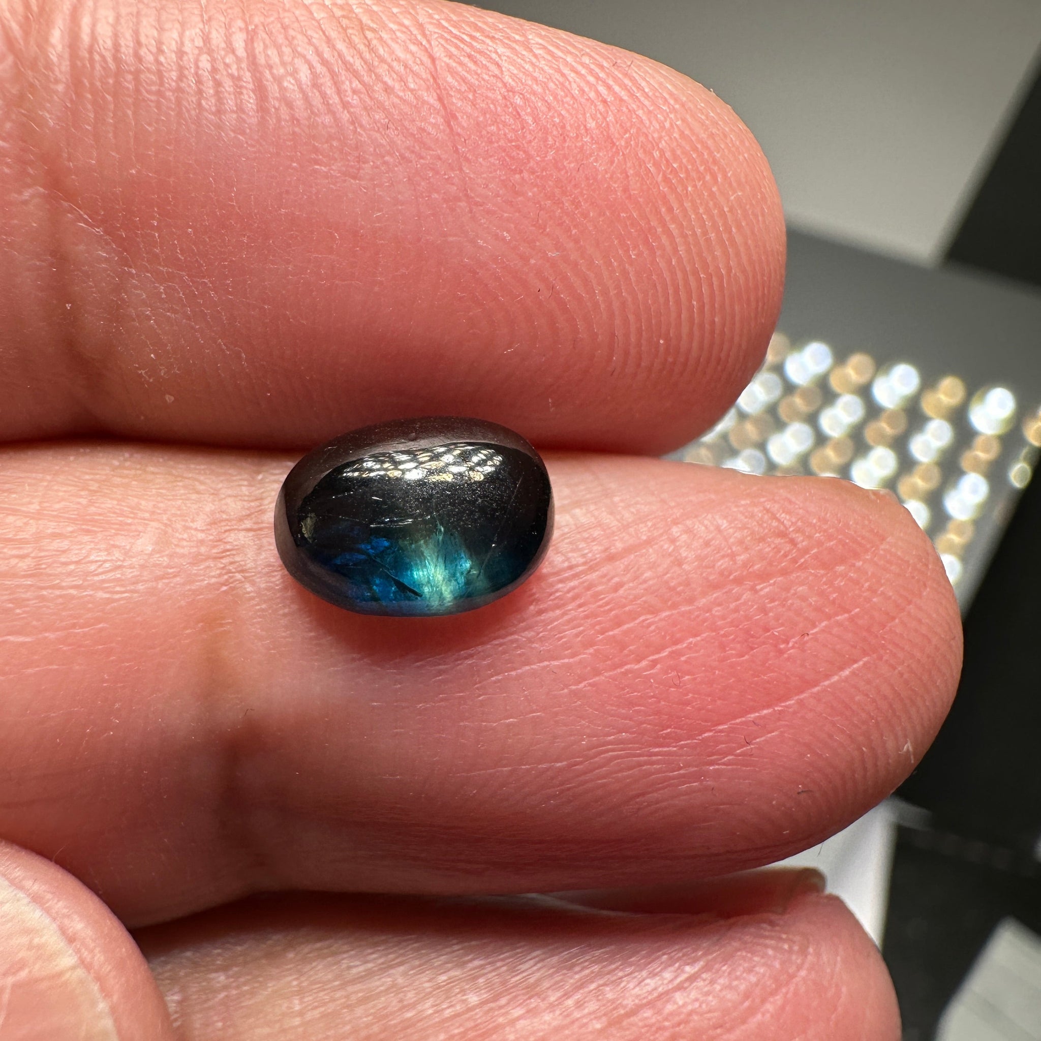 Sapphire Cabochon, 2.39ct, Umba Valley, Tanzania. Untreated Unheated.