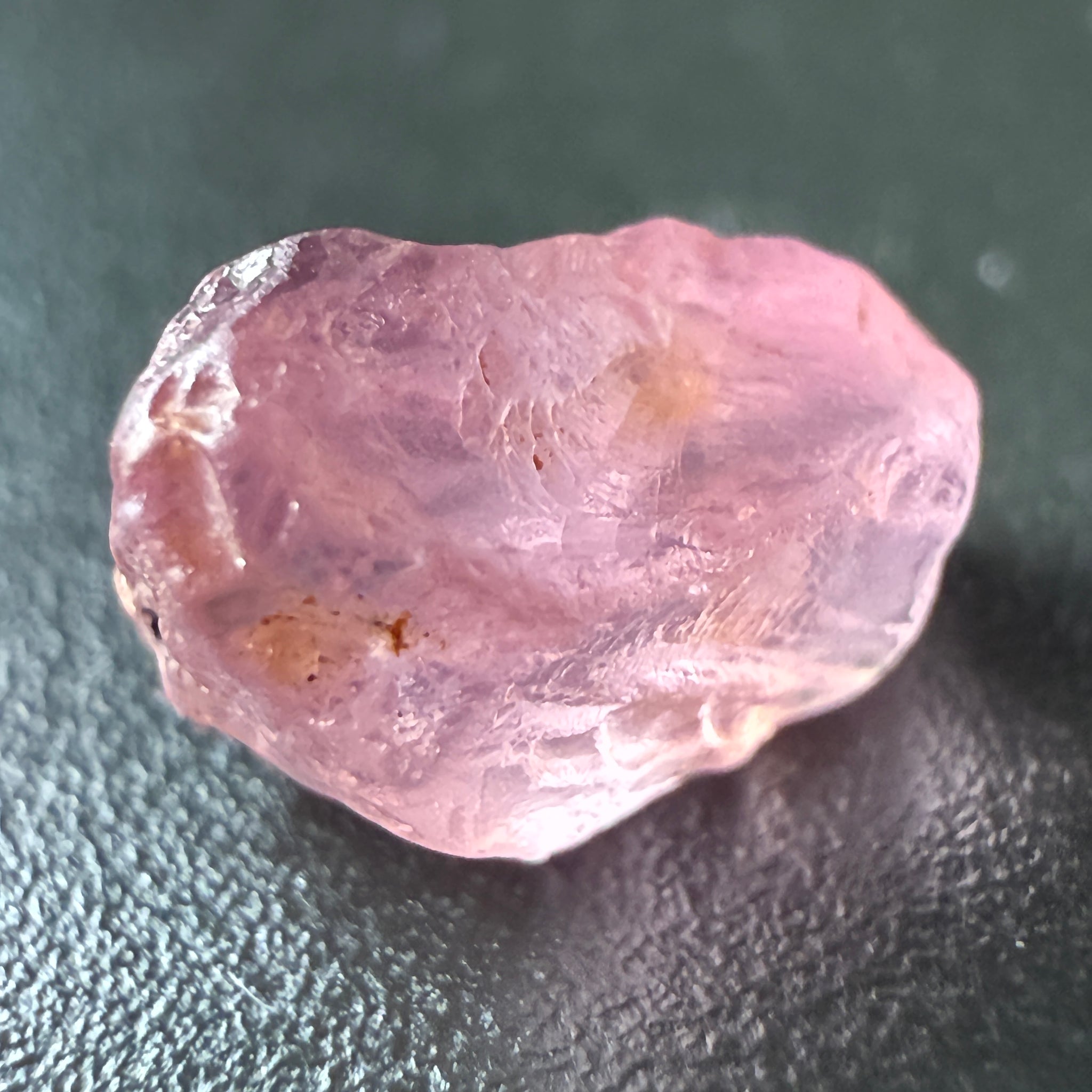 Pink Spinel, Sleepy Baby Pink Colour, 1.77ct, Tanzania, Untreated Unheated, silk giving a milky effect. Very slight crack on the outside of the stone