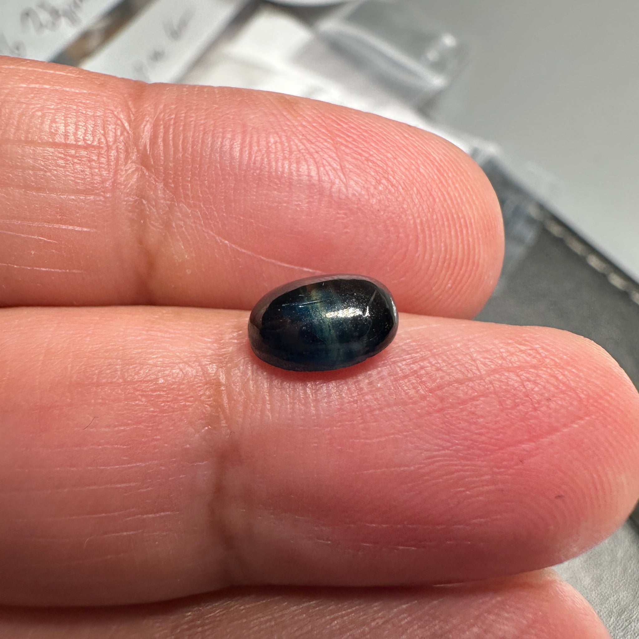 Sapphire Cabochon, 2.39ct, Umba Valley, Tanzania. Untreated Unheated.
