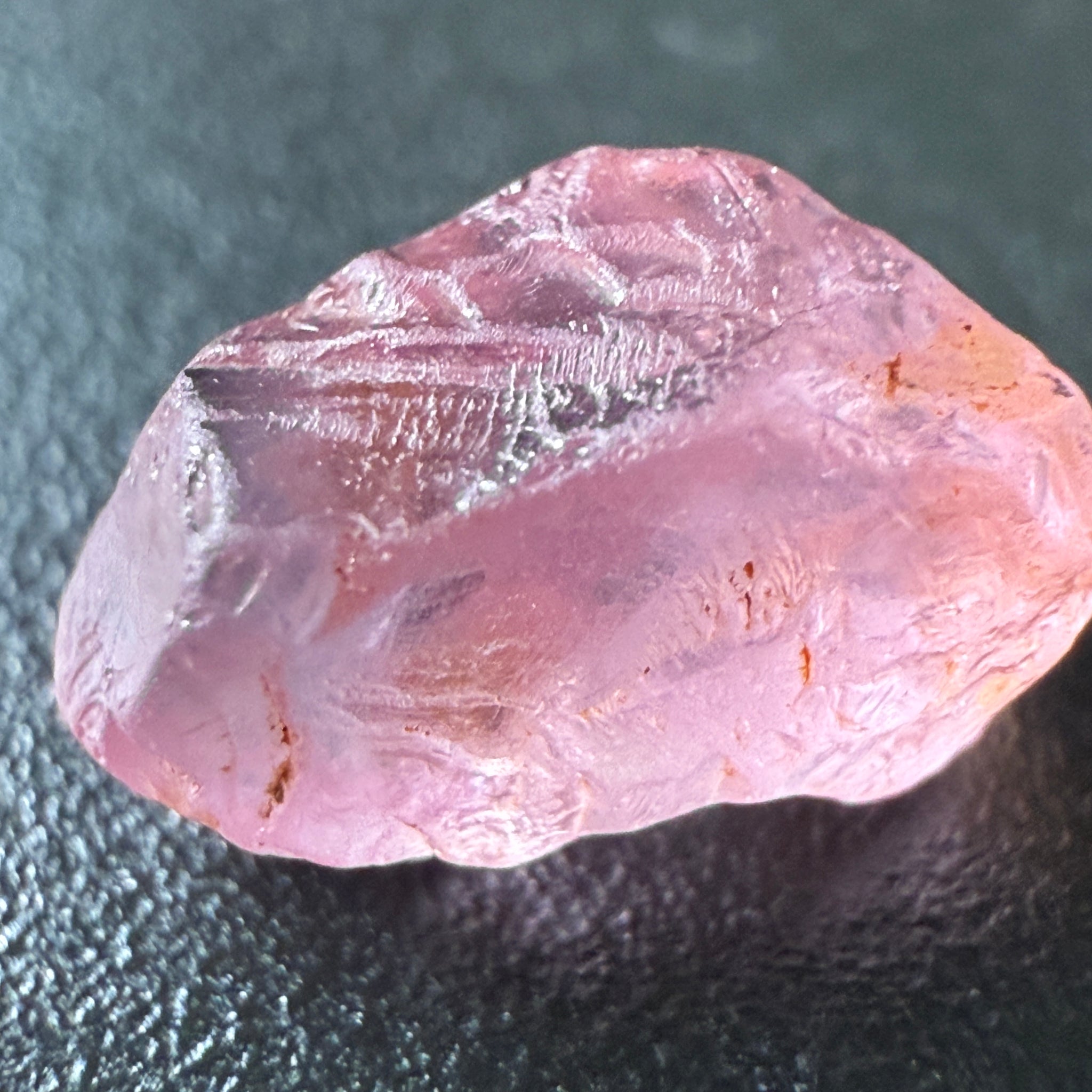 Pink Spinel, Sleepy Baby Pink Colour, 1.77ct, Tanzania, Untreated Unheated, silk giving a milky effect. Very slight crack on the outside of the stone