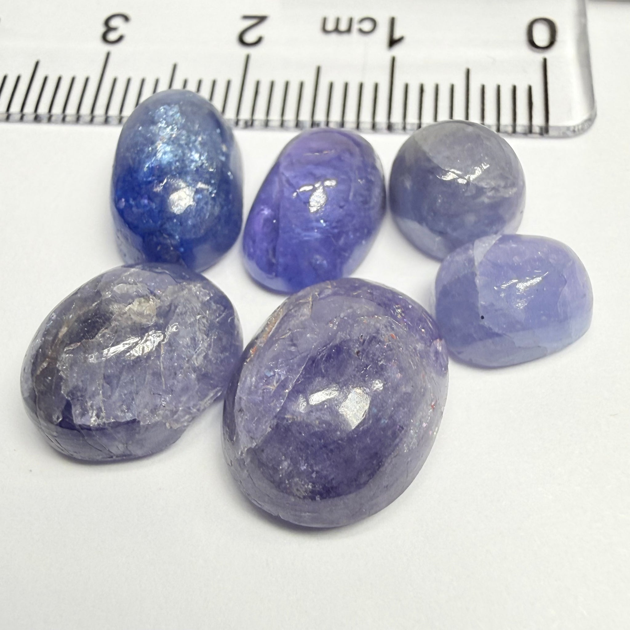 Tanzanite Cabochon, 33.71ct Lot, Merelani, Tanzania, Gently Heated