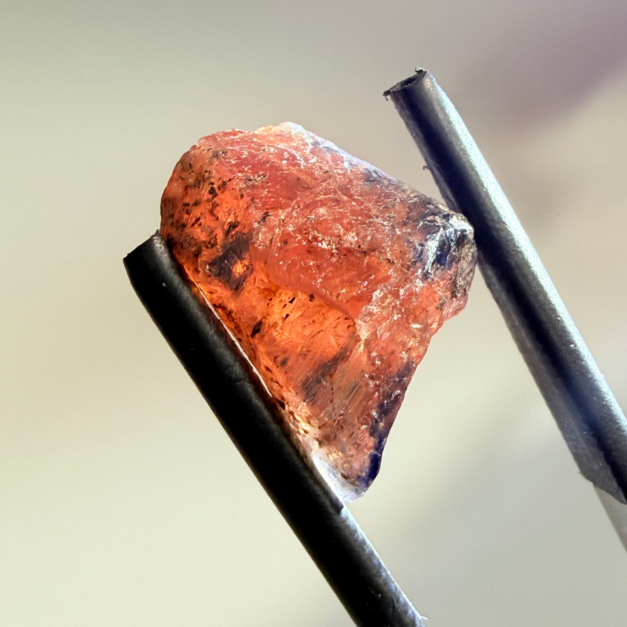 Winza Sapphire Crystal, 10.73ct, Winza, Tanzania, Untreated Unheated, you can cab it, leave as is or set it in jewellery, see backlit pics