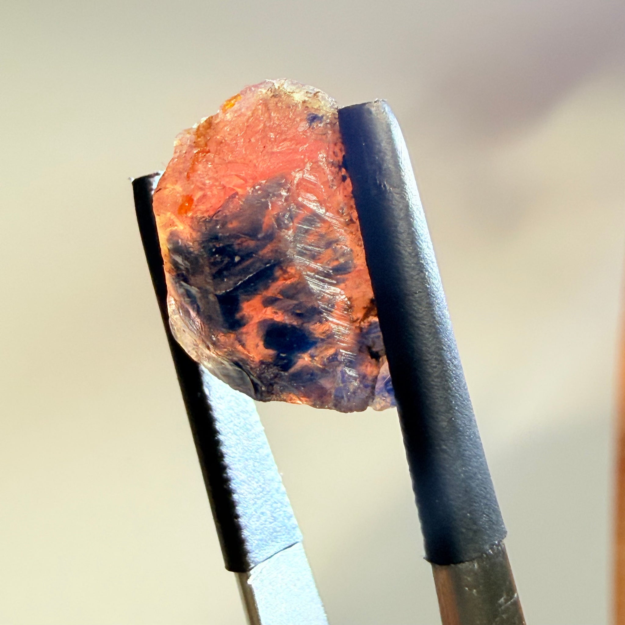 Winza Sapphire Crystal, 10.73ct, Winza, Tanzania, Untreated Unheated, you can cab it, leave as is or set it in jewellery, see backlit pics