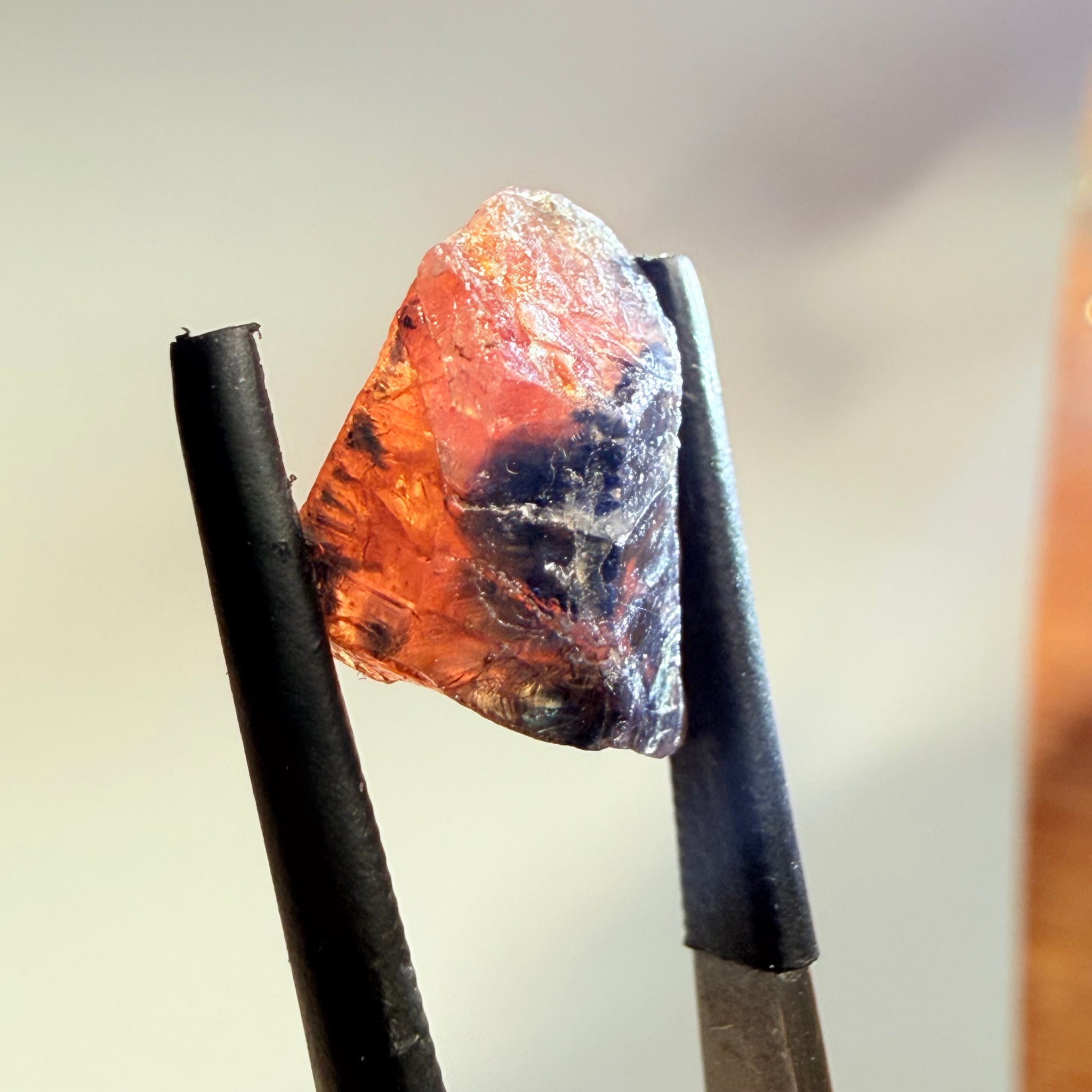 Winza Sapphire Crystal, 10.73ct, Winza, Tanzania, Untreated Unheated, you can cab it, leave as is or set it in jewellery, see backlit pics