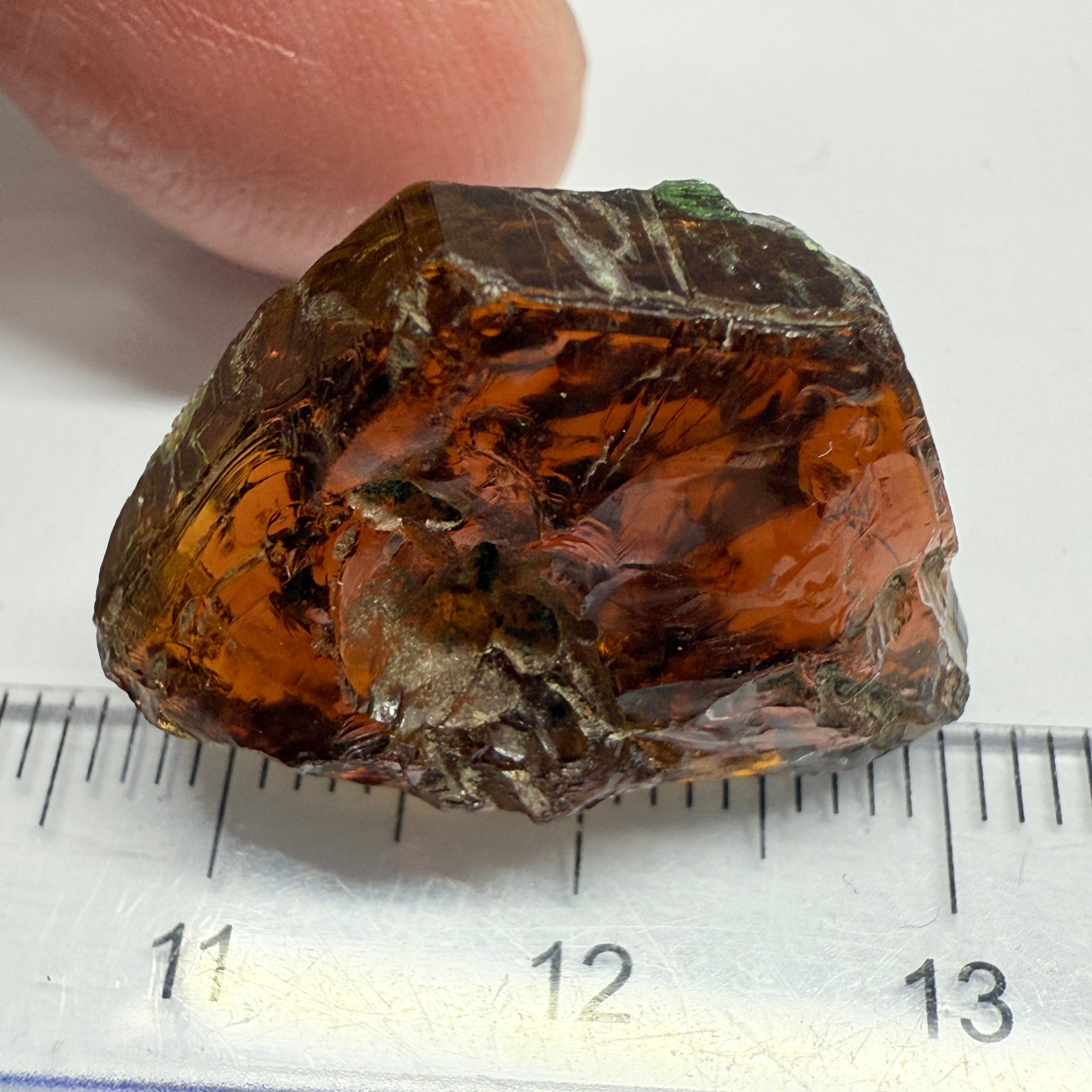Tourmaline, 26.07ct, Morogoro, Tanzania, Untreated Unheated, vvs-if with some cracks on the outside skin, flat shape, good for setting as is in jewellery