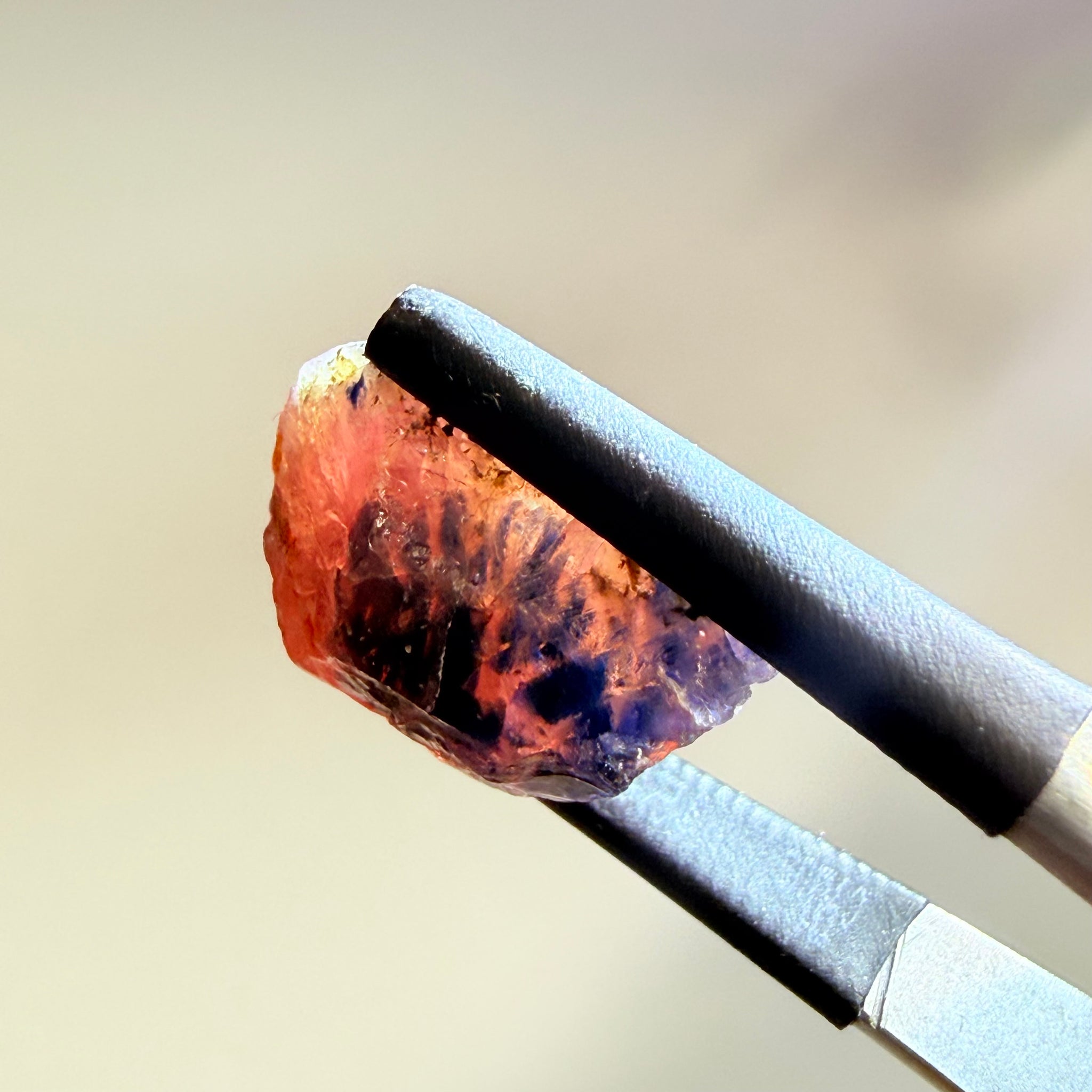 Winza Sapphire Crystal, 10.73ct, Winza, Tanzania, Untreated Unheated, you can cab it, leave as is or set it in jewellery, see backlit pics