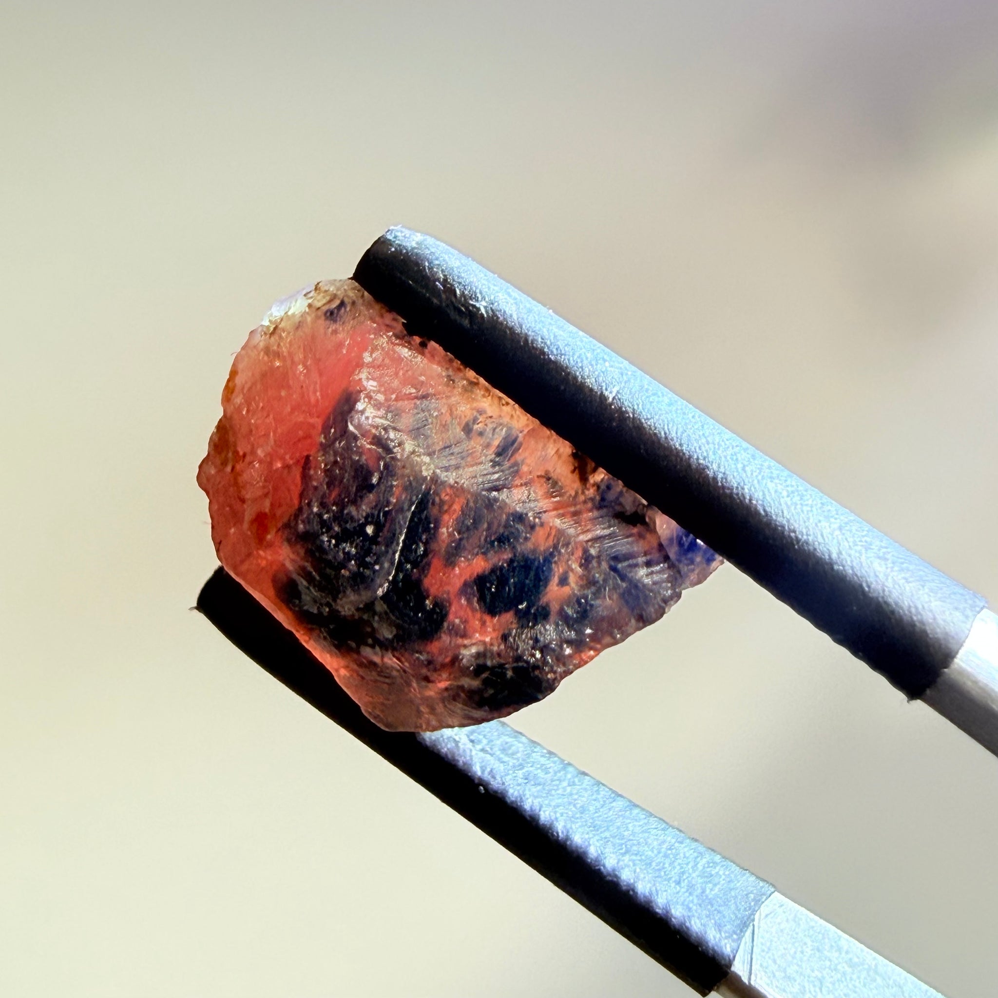 Winza Sapphire Crystal, 10.73ct, Winza, Tanzania, Untreated Unheated, you can cab it, leave as is or set it in jewellery, see backlit pics