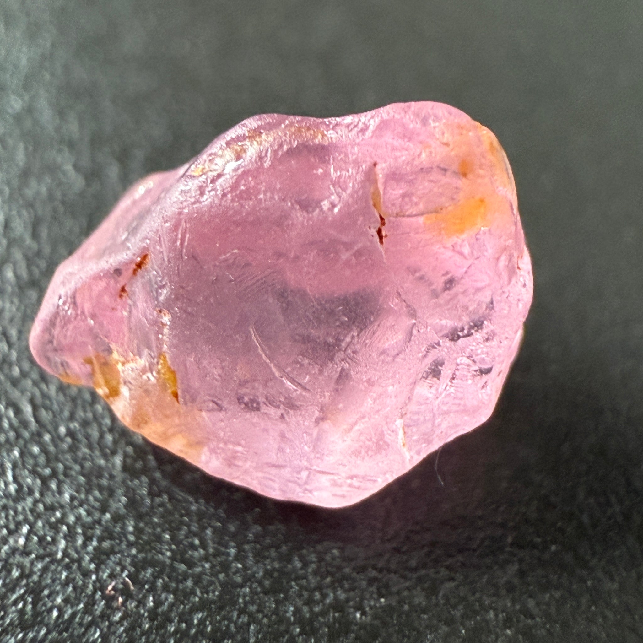 Pink Spinel, Sleepy Baby Pink Colour, 1.69ct, Tanzania, Untreated Unheated, silk giving a milky effect. Very slight crack on the outside of the stone