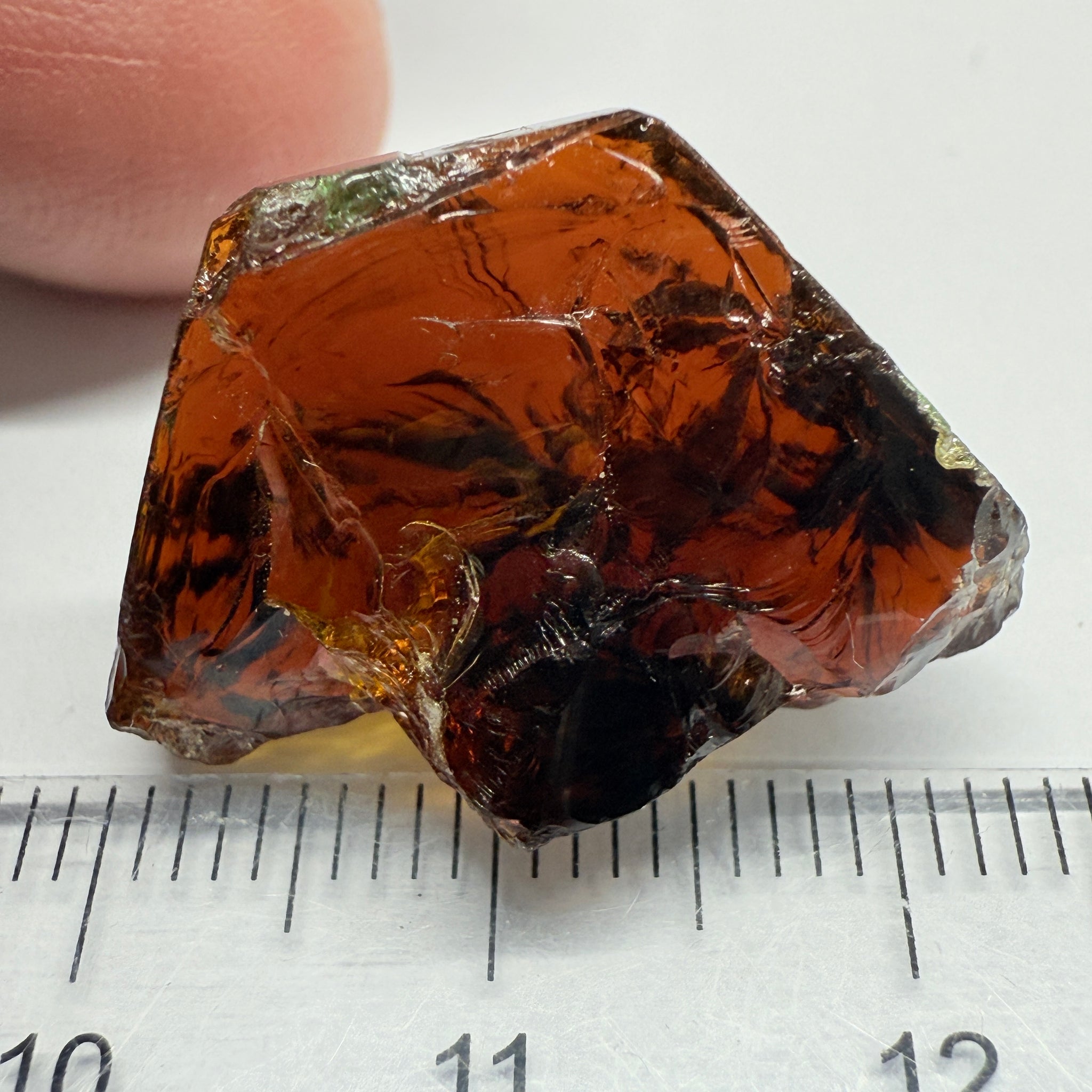 Tourmaline, 26.07ct, Morogoro, Tanzania, Untreated Unheated, vvs-if with some cracks on the outside skin, flat shape, good for setting as is in jewellery