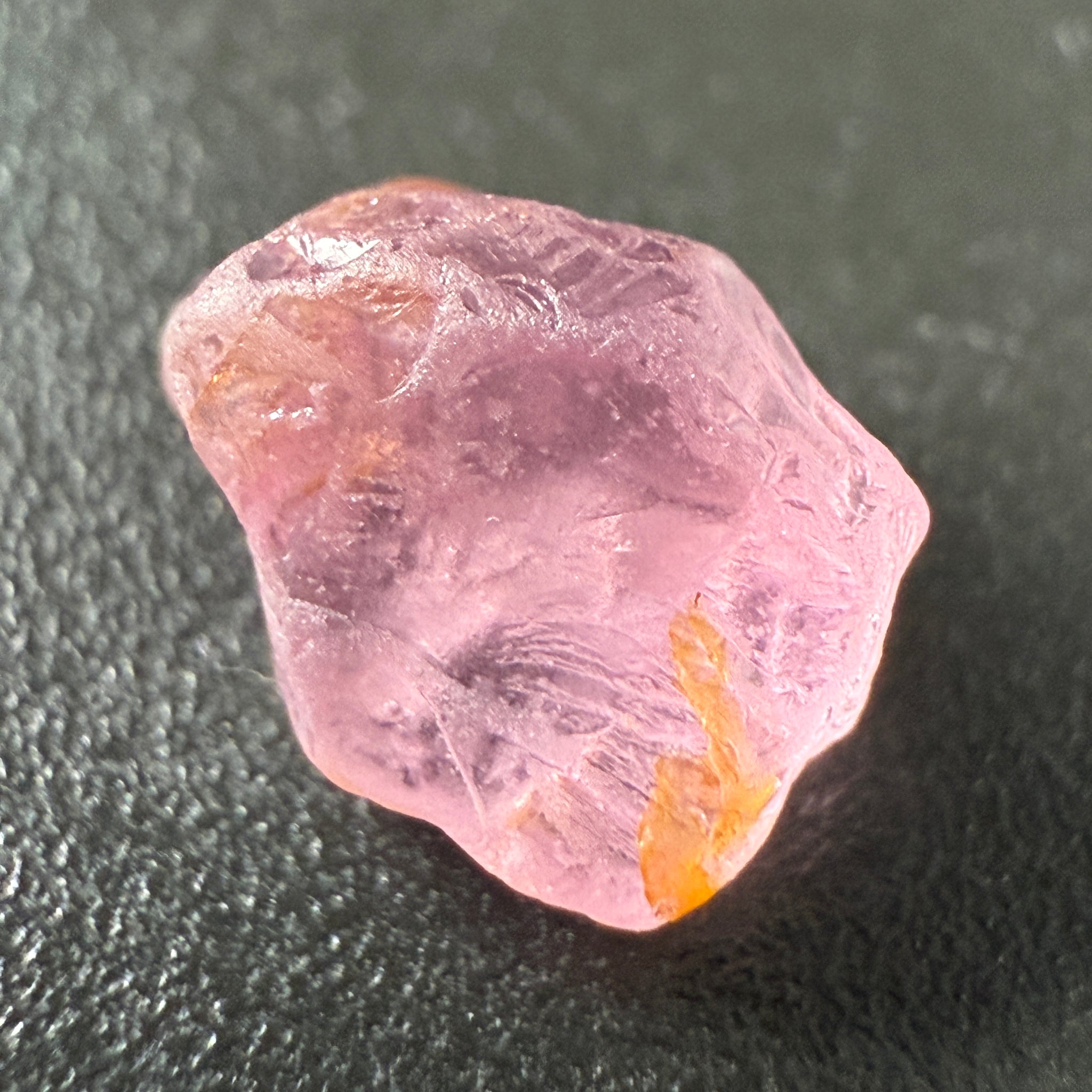 Pink Spinel, Sleepy Baby Pink Colour, 1.69ct, Tanzania, Untreated Unheated, silk giving a milky effect. Very slight crack on the outside of the stone