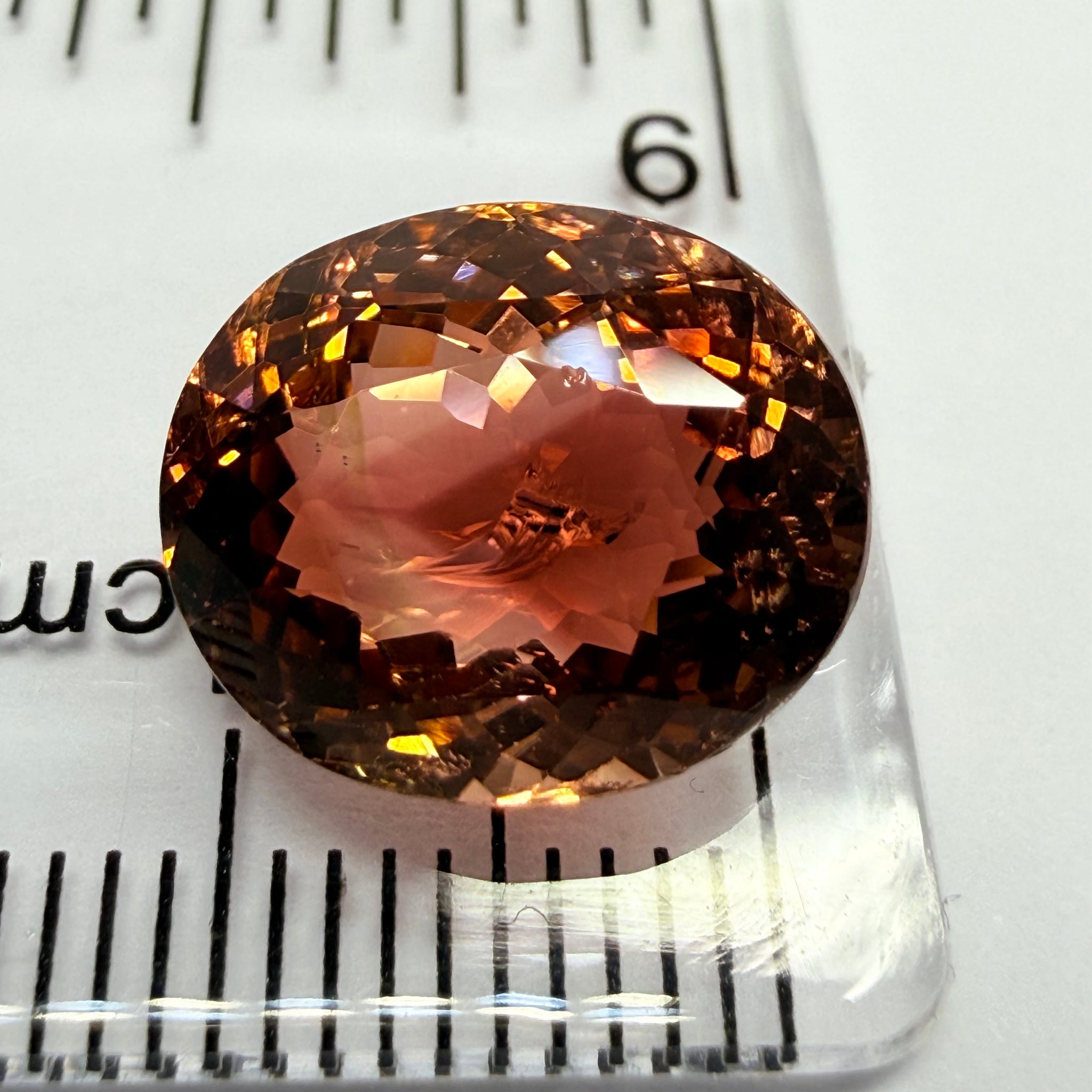 Tourmaline, 6.08ct, DRC, Untreated Unheated, slight chip see next pic we have circled it