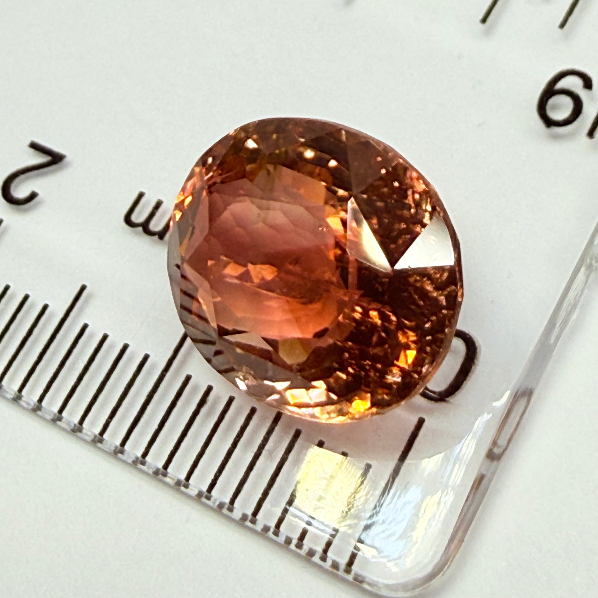 Tourmaline, 6.08ct, DRC, Untreated Unheated, slight chip see next pic we have circled it