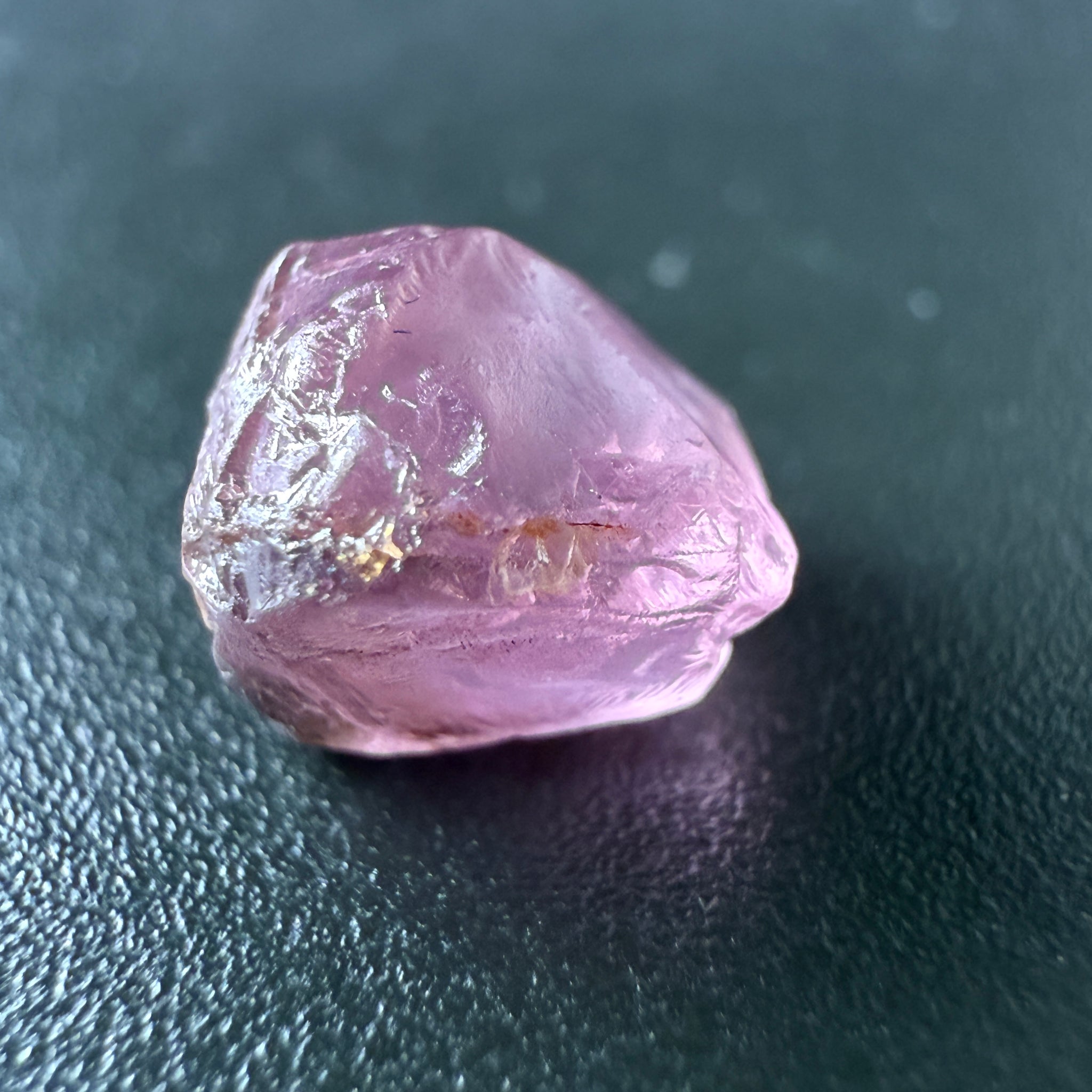 Pink Spinel, Sleepy Baby Pink Colour, 2.26ct, Tanzania, Untreated Unheated, silk giving a milky effect. Very slight crack on the outside of the stone