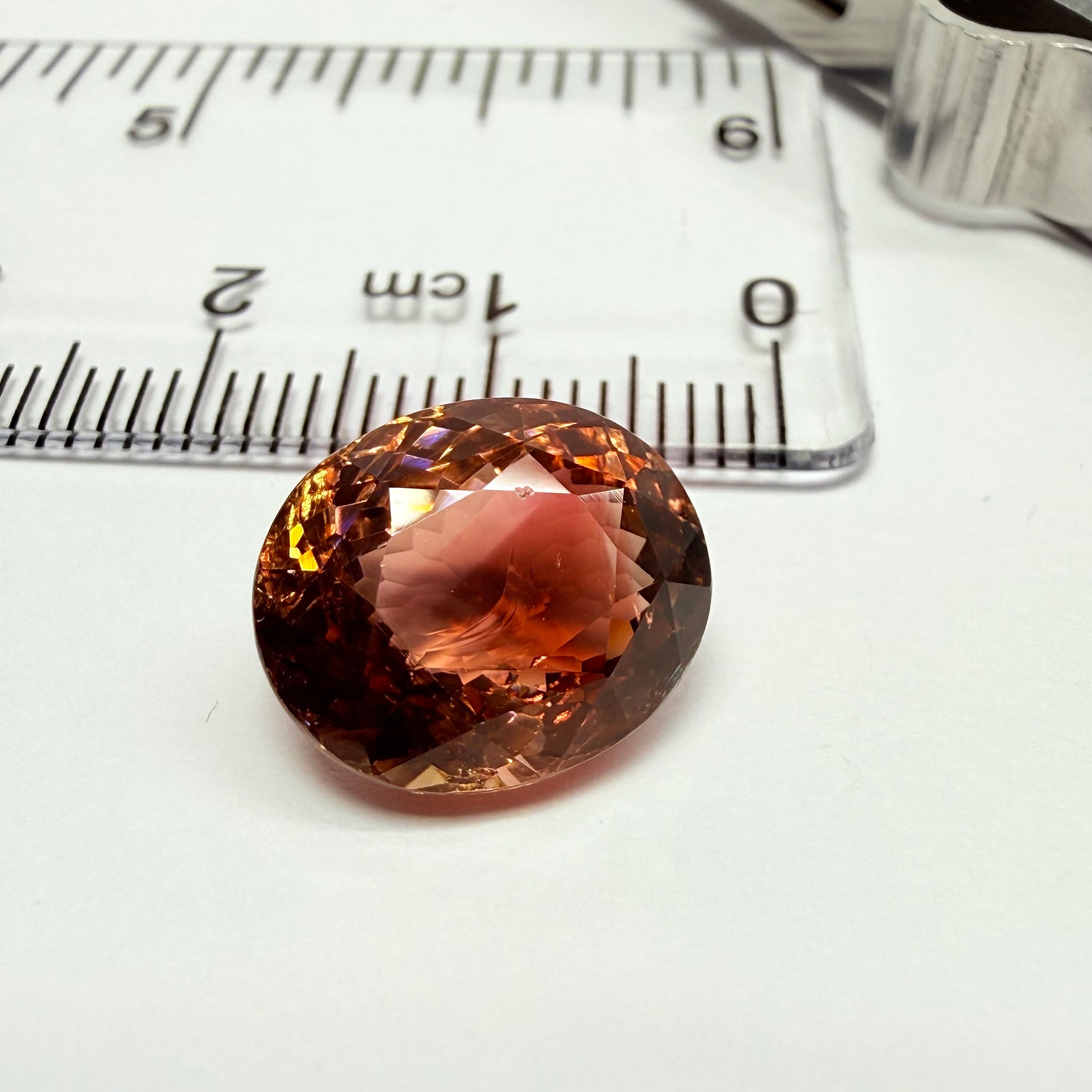 Tourmaline, 6.08ct, DRC, Untreated Unheated, slight chip see next pic we have circled it