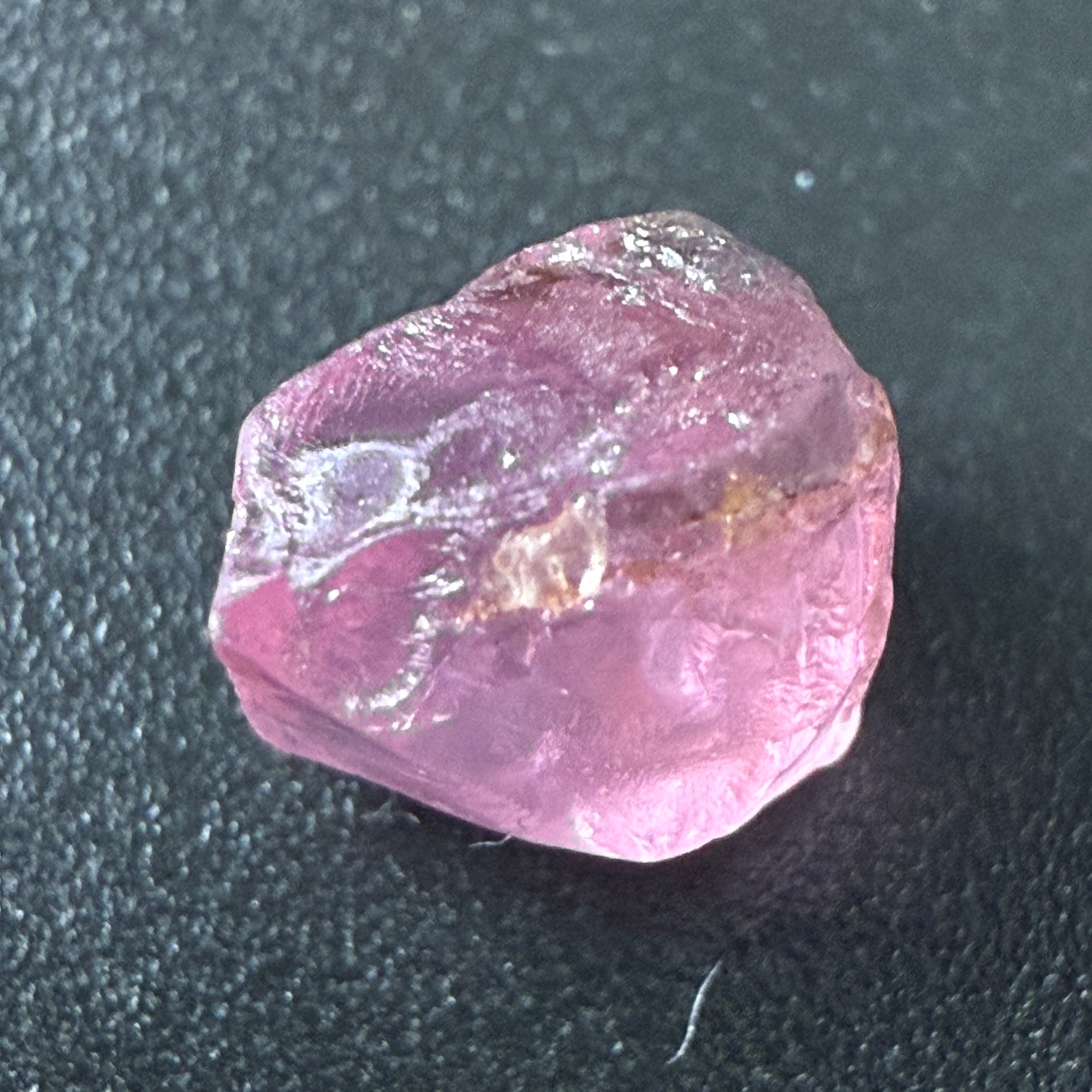 Pink Spinel, Sleepy Baby Pink Colour, 2.26ct, Tanzania, Untreated Unheated, silk giving a milky effect. Very slight crack on the outside of the stone