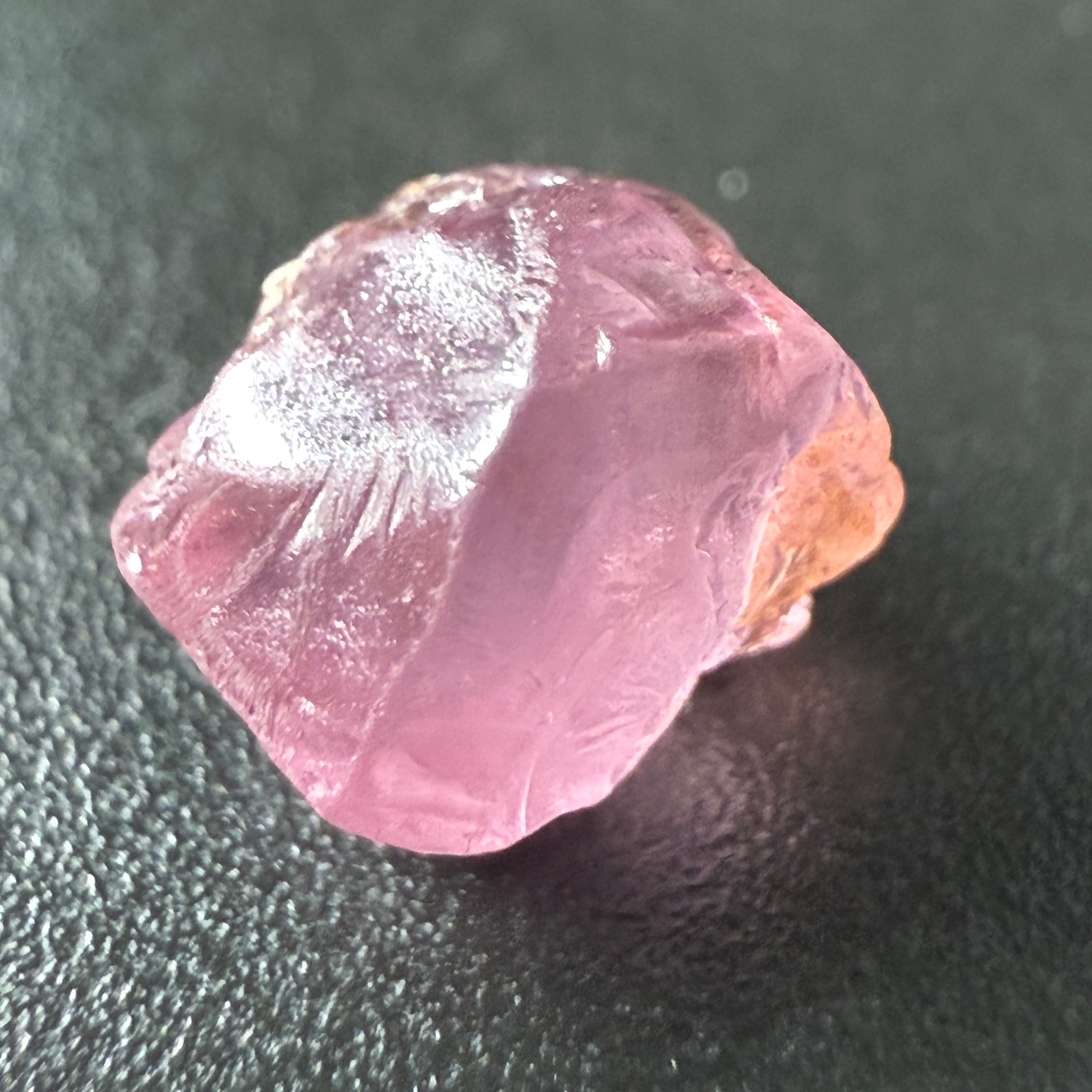 Pink Spinel, Sleepy Baby Pink Colour, 2.26ct, Tanzania, Untreated Unheated, silk giving a milky effect. Very slight crack on the outside of the stone