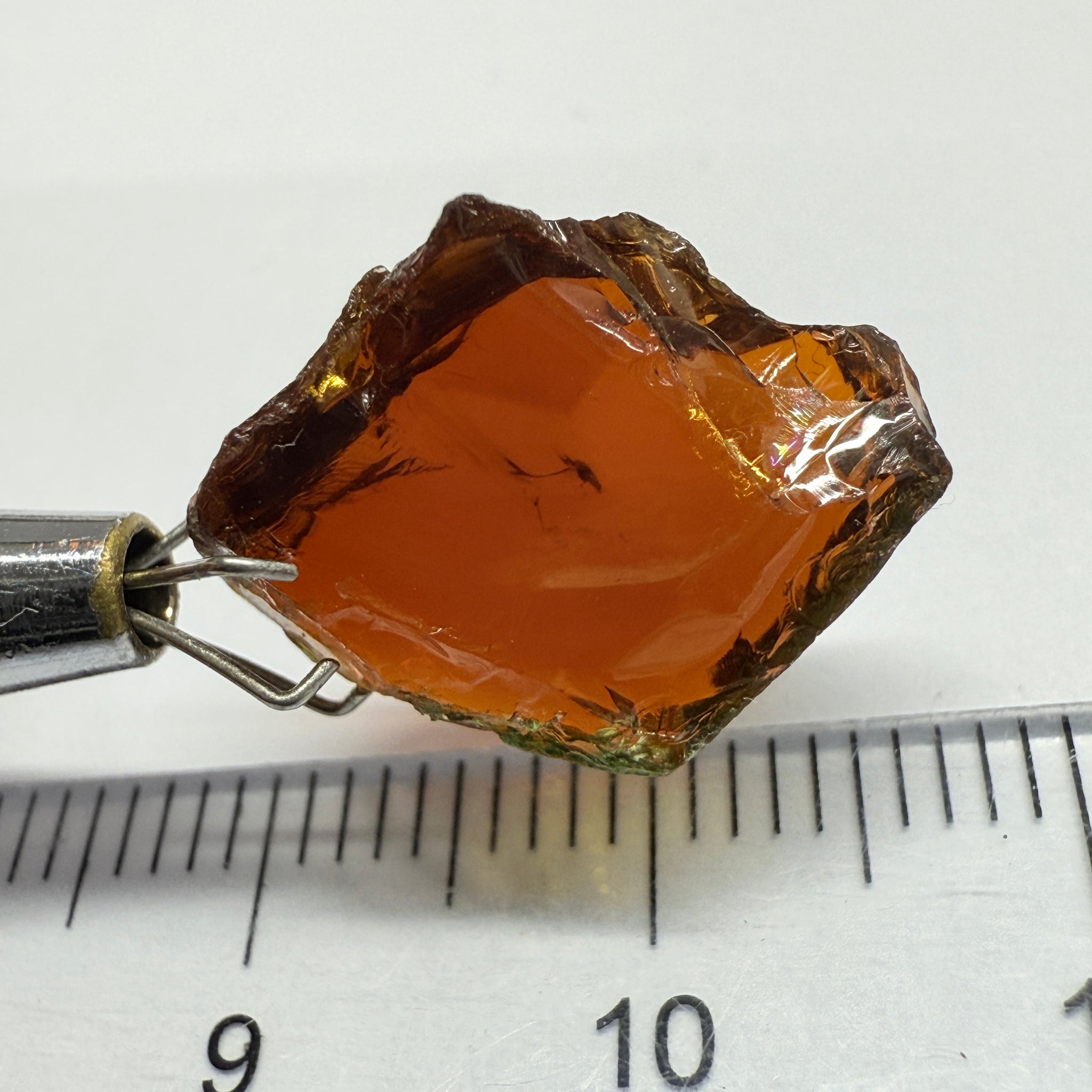 Tourmaline, 8.69ct, Morogoro, Tanzania, Untreated Unheated, vvs-if, flat shape, good for setting as is in jewellery