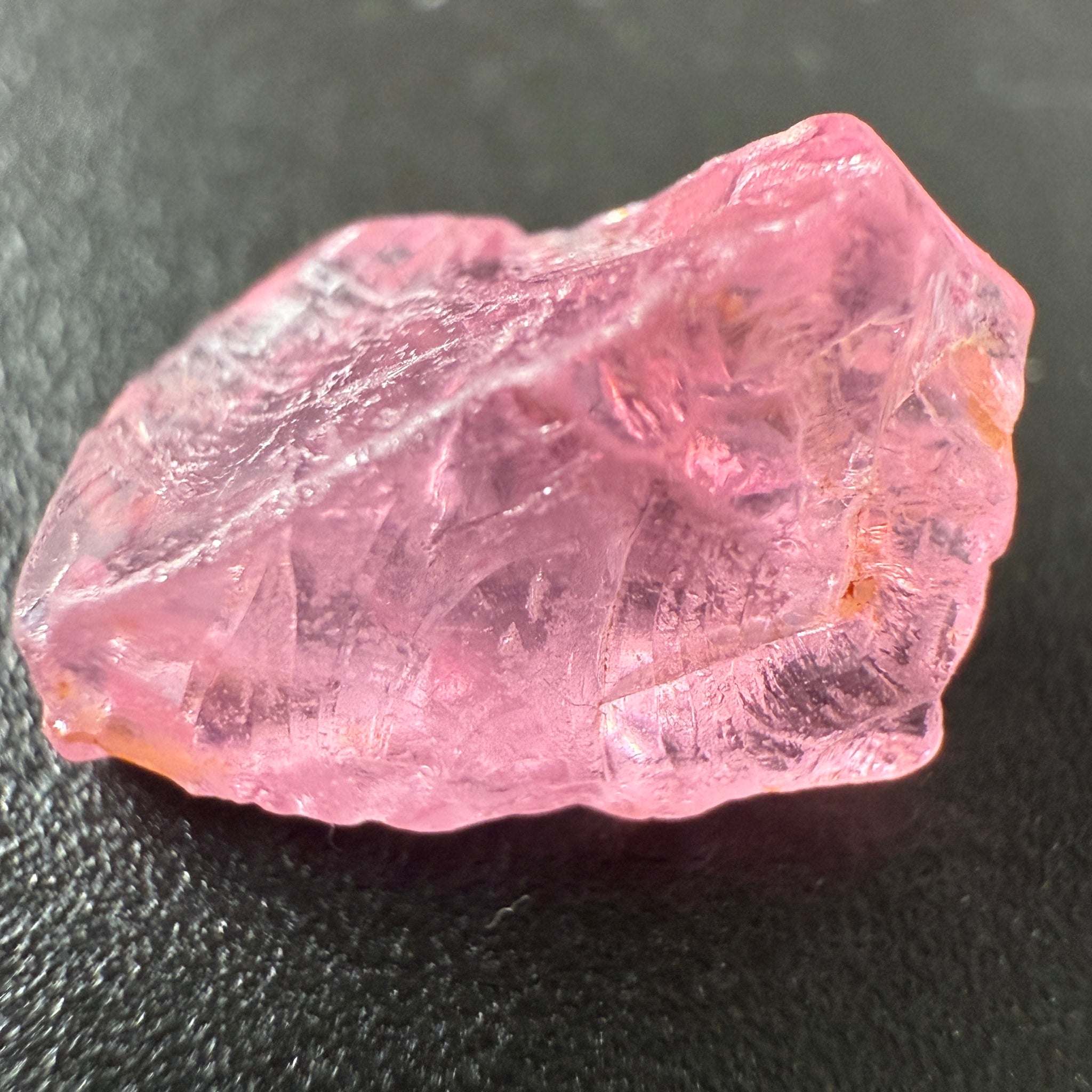 Pink Spinel, Sleepy Baby Pink Colour, 3.57ct, Tanzania, Untreated Unheated, silk giving a milky effect. Slight crack on the outside of the stone that will affect the recovery slightly