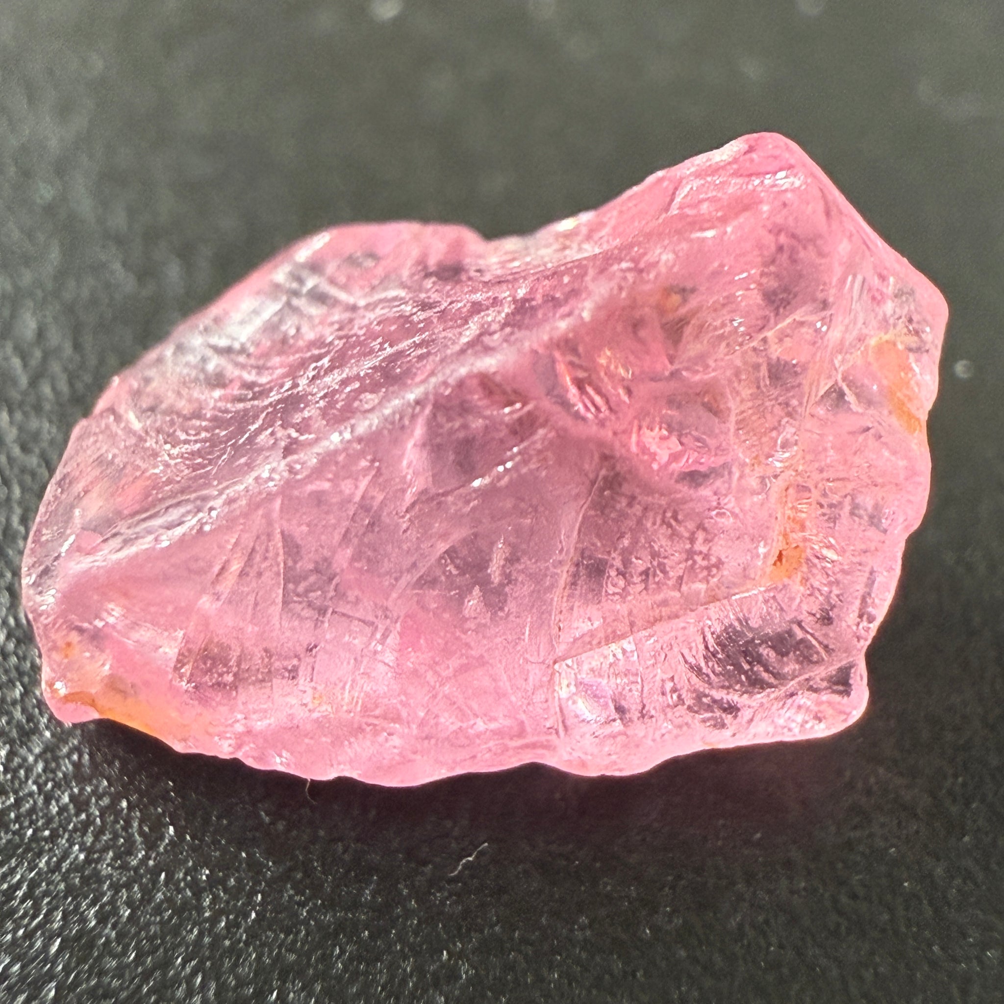 Pink Spinel, Sleepy Baby Pink Colour, 3.57ct, Tanzania, Untreated Unheated, silk giving a milky effect. Slight crack on the outside of the stone that will affect the recovery slightly