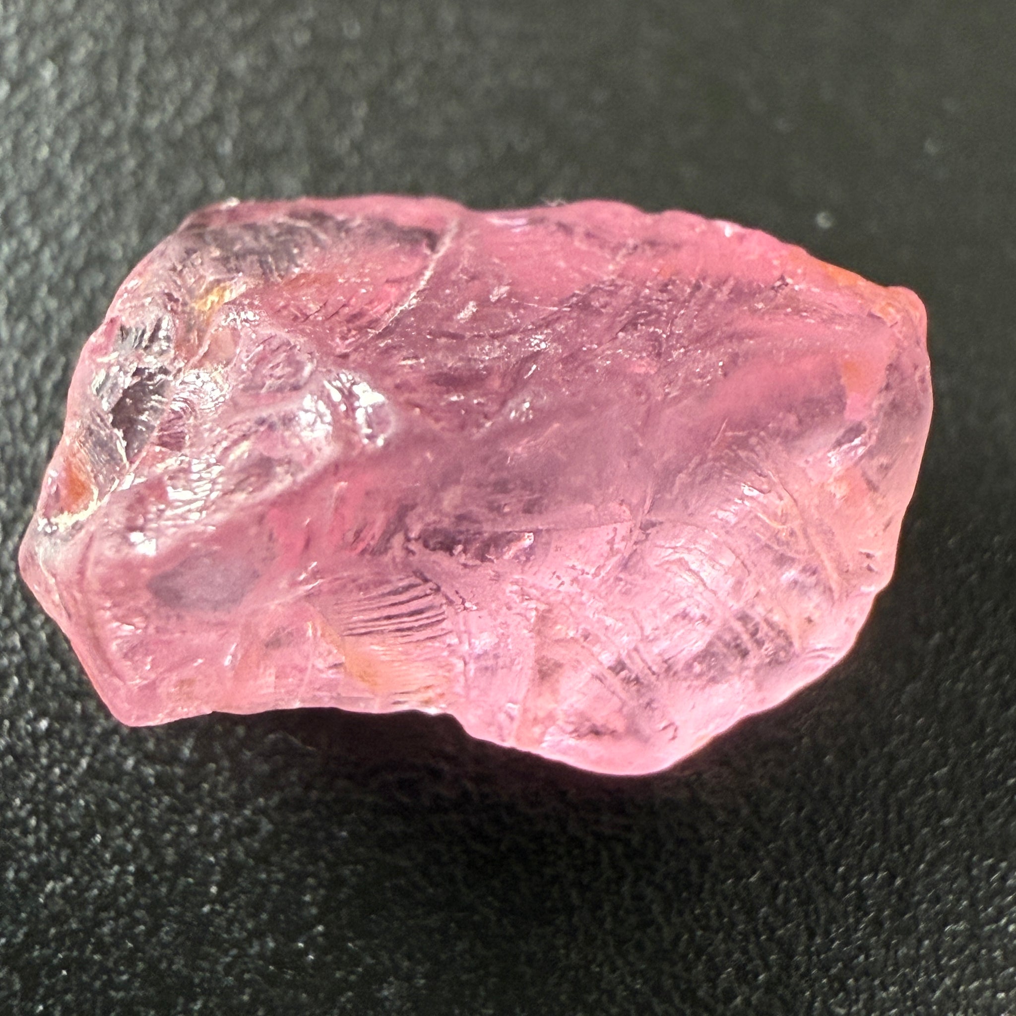 Pink Spinel, Sleepy Baby Pink Colour, 3.57ct, Tanzania, Untreated Unheated, silk giving a milky effect. Slight crack on the outside of the stone that will affect the recovery slightly