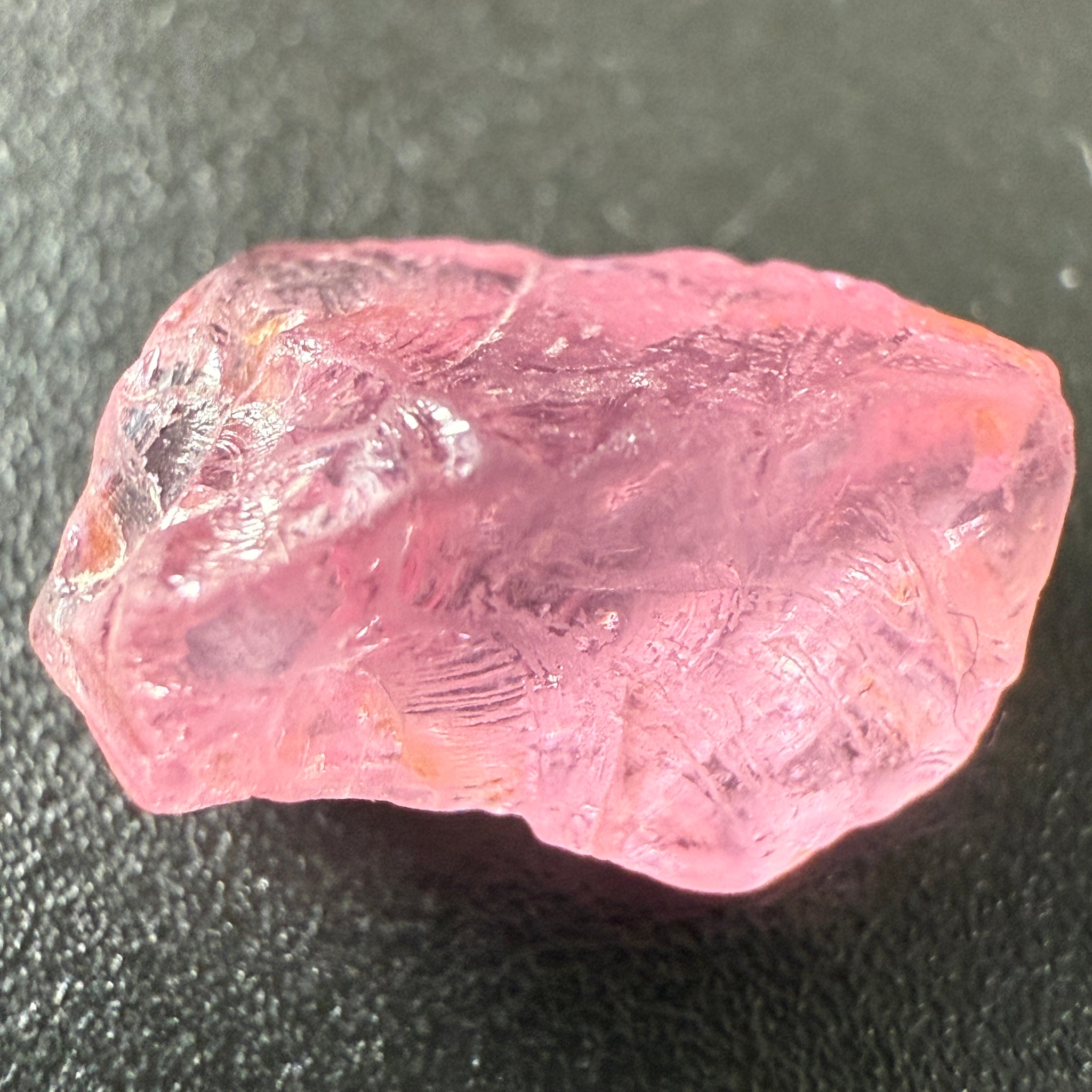 Pink Spinel, Sleepy Baby Pink Colour, 3.57ct, Tanzania, Untreated Unheated, silk giving a milky effect. Slight crack on the outside of the stone that will affect the recovery slightly