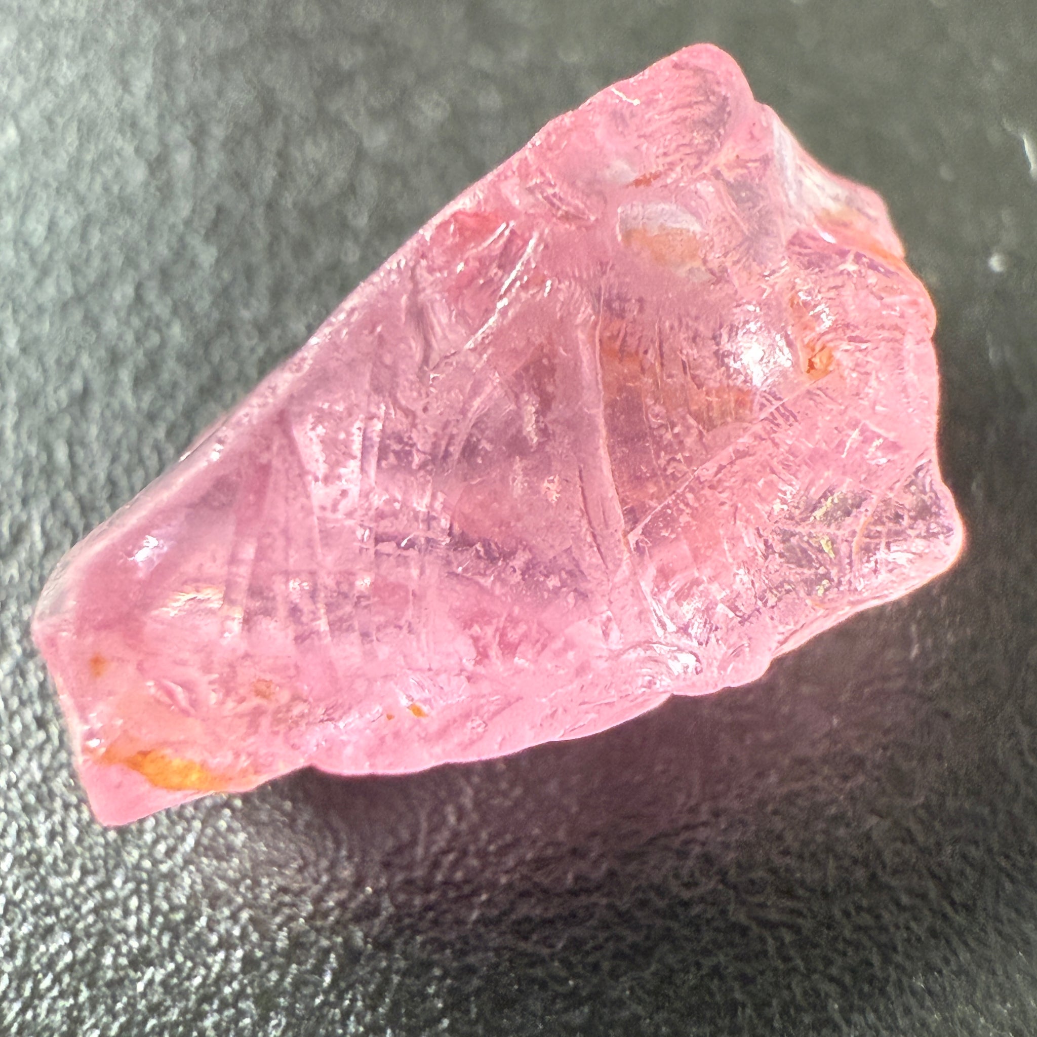 Pink Spinel, Sleepy Baby Pink Colour, 3.57ct, Tanzania, Untreated Unheated, silk giving a milky effect. Slight crack on the outside of the stone that will affect the recovery slightly