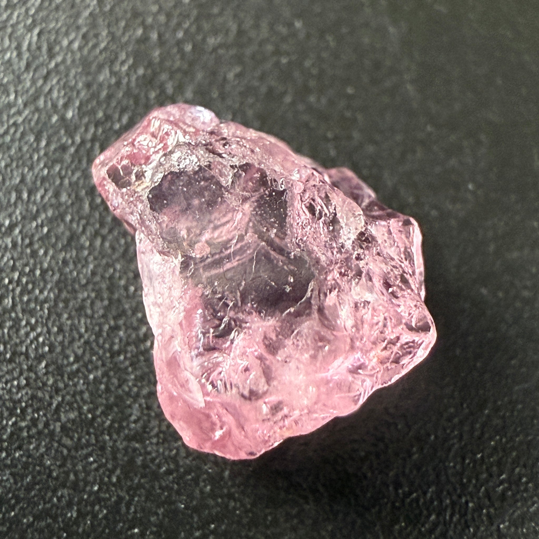 Pink Spinel, Sleepy Baby Pink Colour, 2.56ct, Tanzania, Untreated Unheated, silk giving a milky effect. No cracks, this one just has white spots, see pics