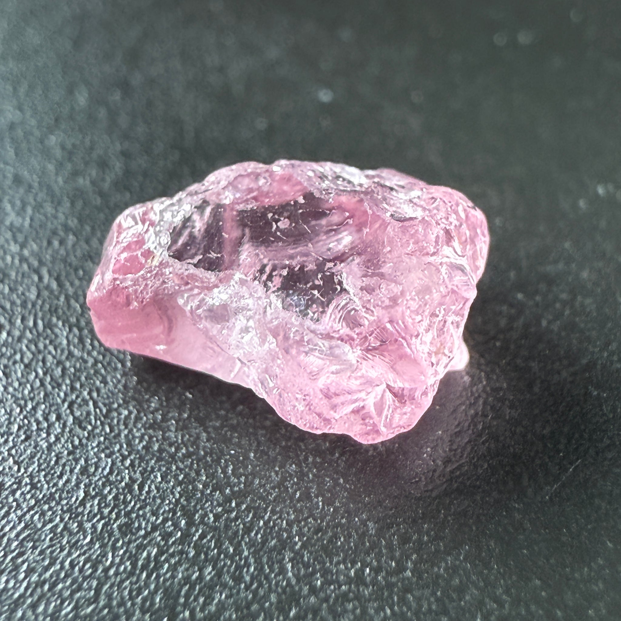 Pink Spinel, Sleepy Baby Pink Colour, 2.56ct, Tanzania, Untreated Unheated, silk giving a milky effect. No cracks, this one just has white spots, see pics