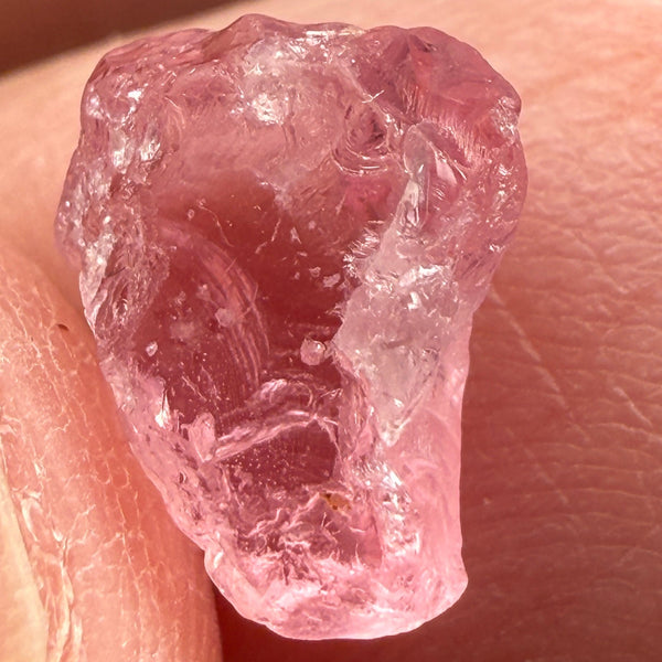Pink Spinel, Sleepy Baby Pink Colour, 2.56ct, Tanzania, Untreated Unheated, silk giving a milky effect. No cracks, this one just has white spots, see pics