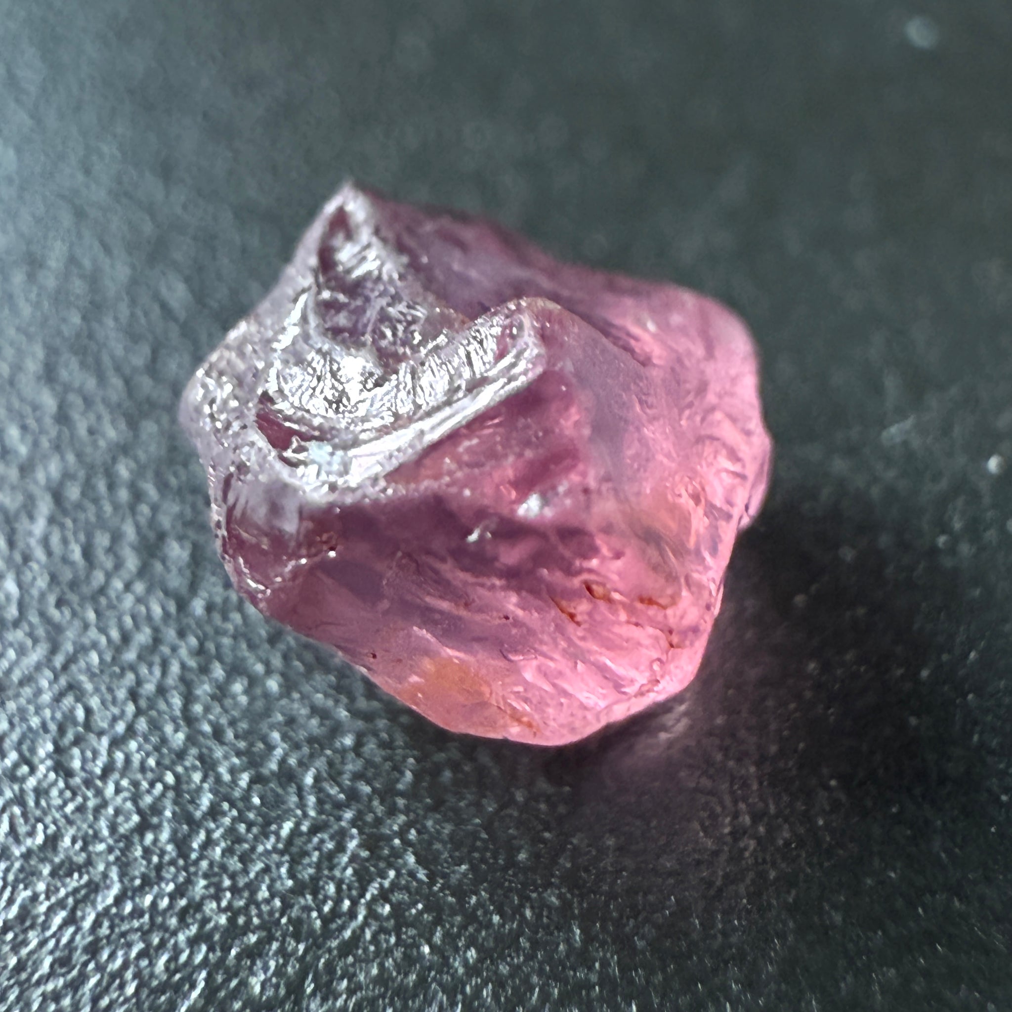 Pink Spinel, Sleepy Baby Pink Colour, 1.70ct, Tanzania, Untreated Unheated. No cracks, just silk giving a milky effect, complicated shape, see pics