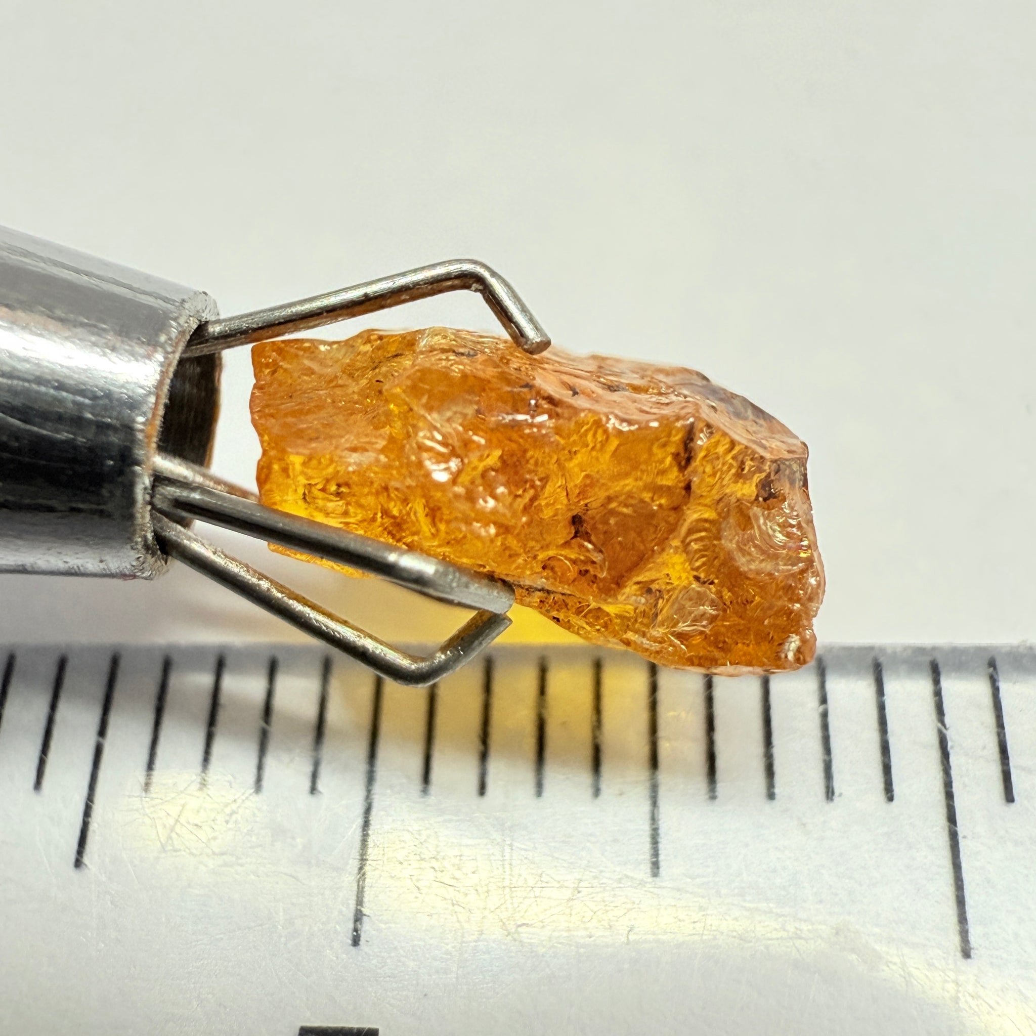 Mandarin Spessartite Garnet, 3.62ct, Loliondo, Tanzania, Untreated Unheated, slightly included, flat shape, see pics