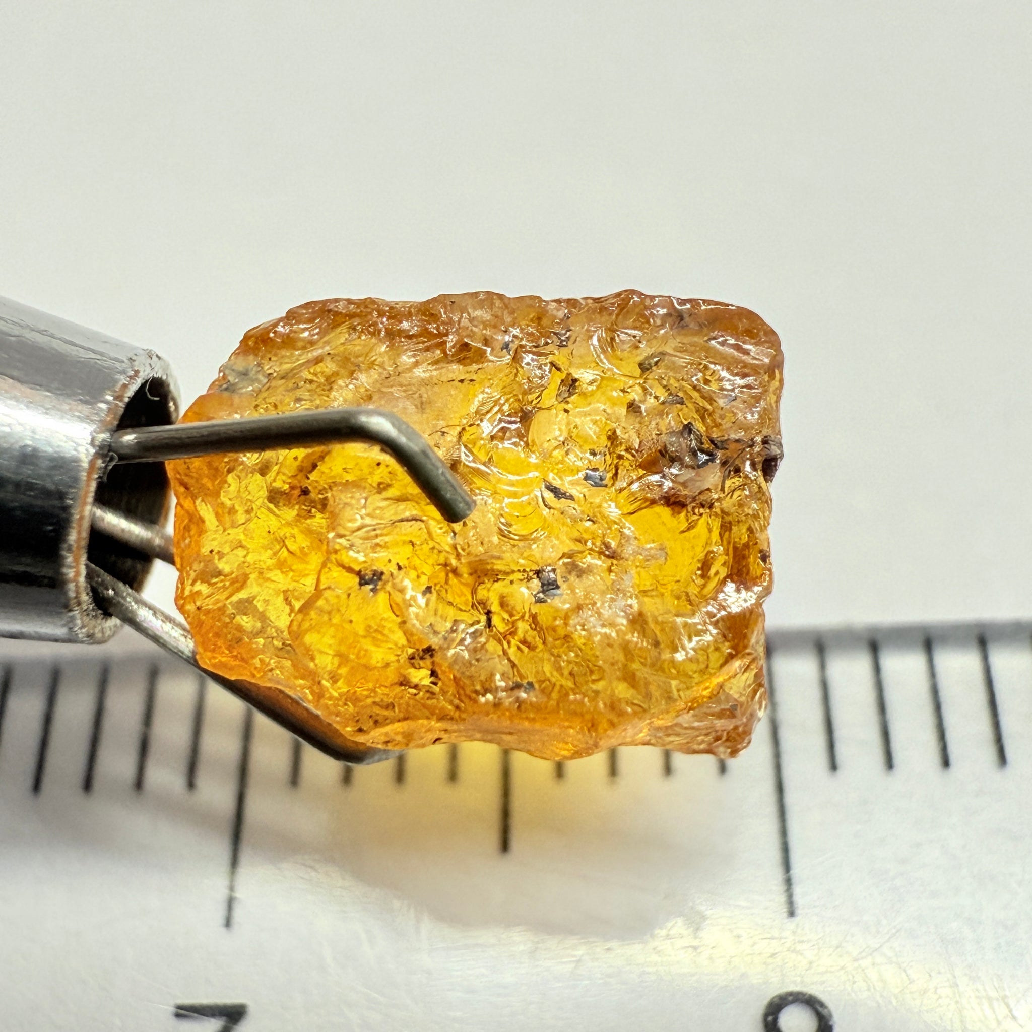 Mandarin Spessartite Garnet, 3.62ct, Loliondo, Tanzania, Untreated Unheated, slightly included, flat shape, see pics