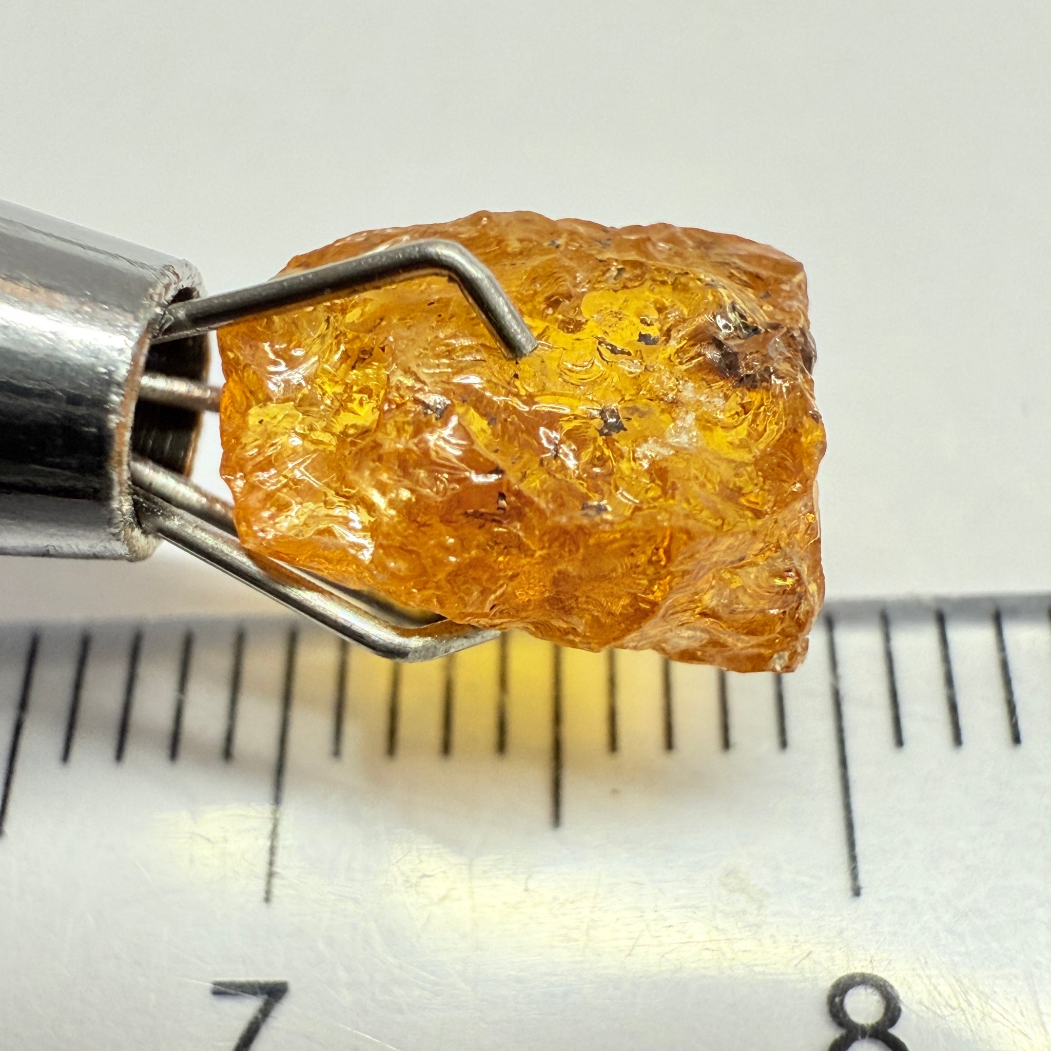 Mandarin Spessartite Garnet, 3.62ct, Loliondo, Tanzania, Untreated Unheated, slightly included, flat shape, see pics