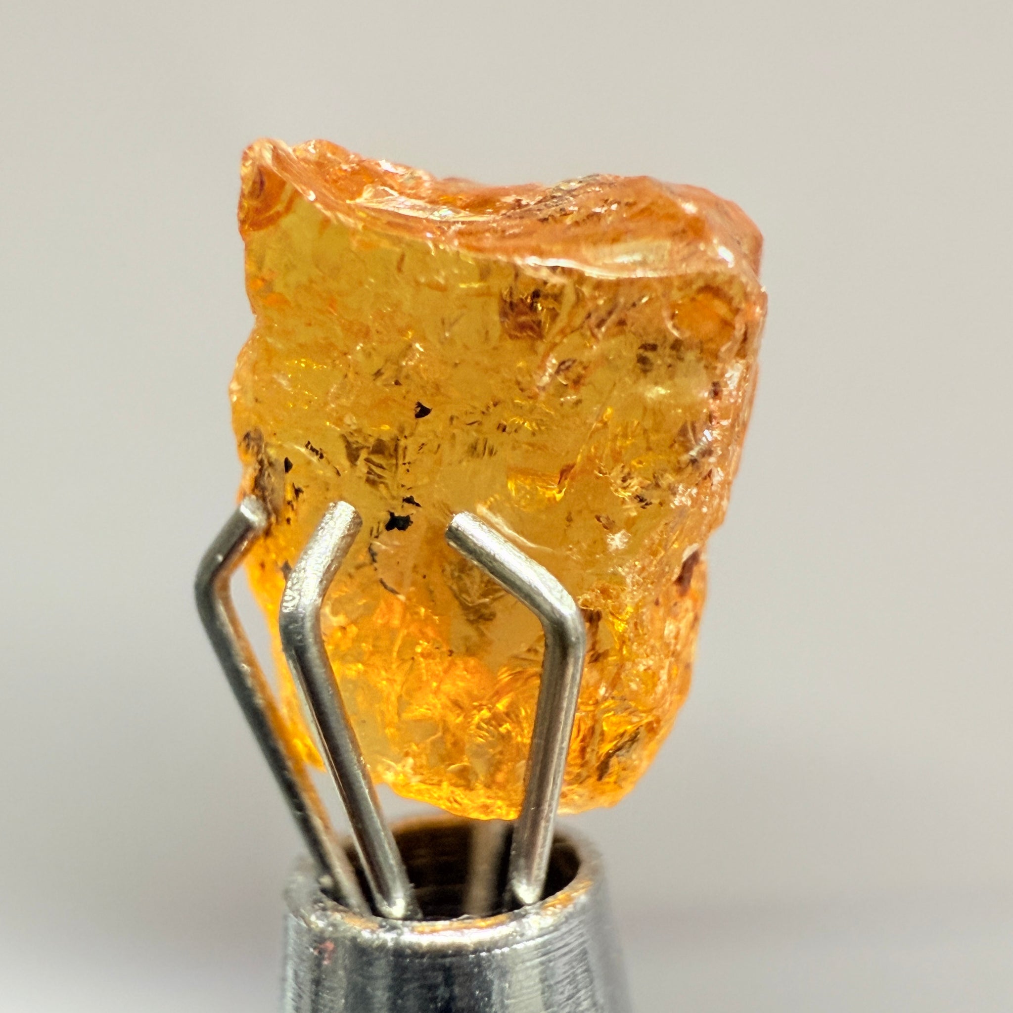 Mandarin Spessartite Garnet, 3.62ct, Loliondo, Tanzania, Untreated Unheated, slightly included, flat shape, see pics