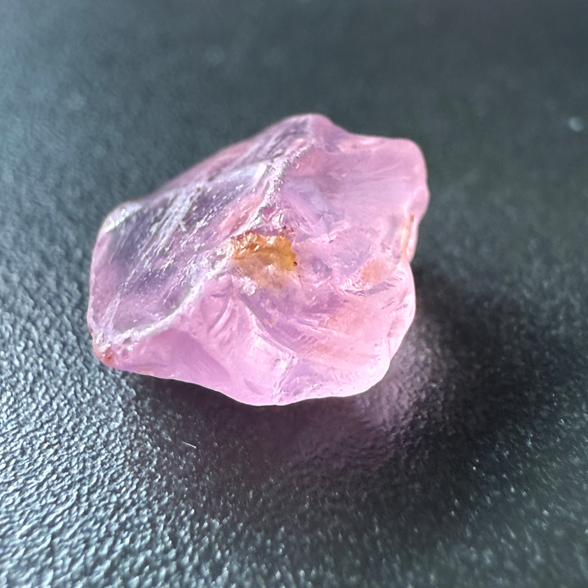 Pink Spinel, Sleepy Baby Pink Colour, 2.26ct, Tanzania, Untreated Unheated. No cracks, just silk giving a milky effect. Flat shape - see pics